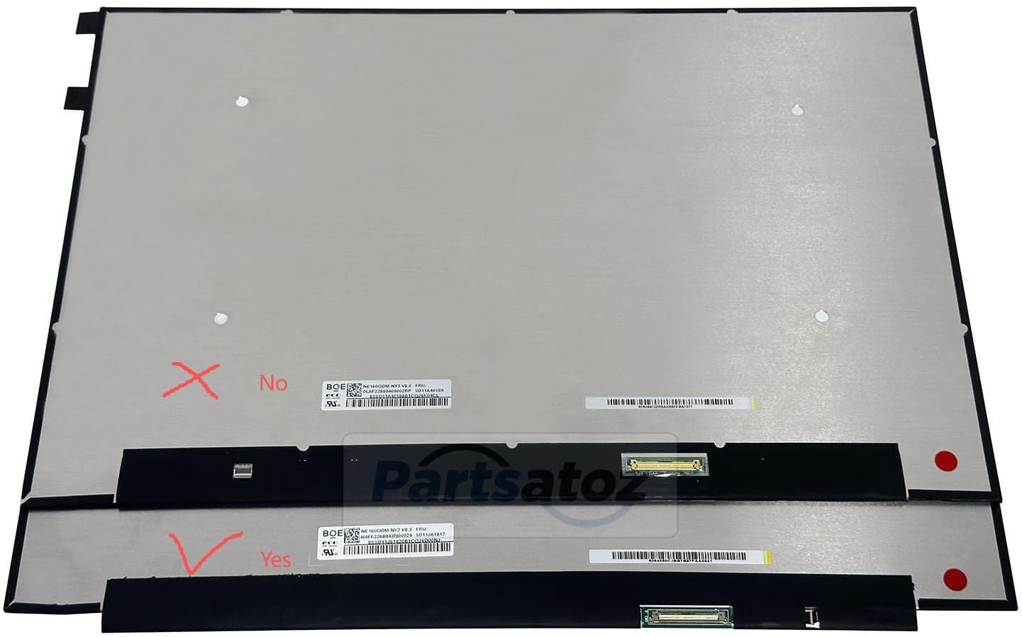 New 16.0 inch Laptop Screen NE160QDM-NY2 NE160QDM-N62 V8.0 MNG007DA1-2 B160QAN02.H 02.L 165Hz WQXGA 2560x1600 2.5K IPS LCD Non Touch Screen Panel LED Display Replacement (Non Touch 40Pin)