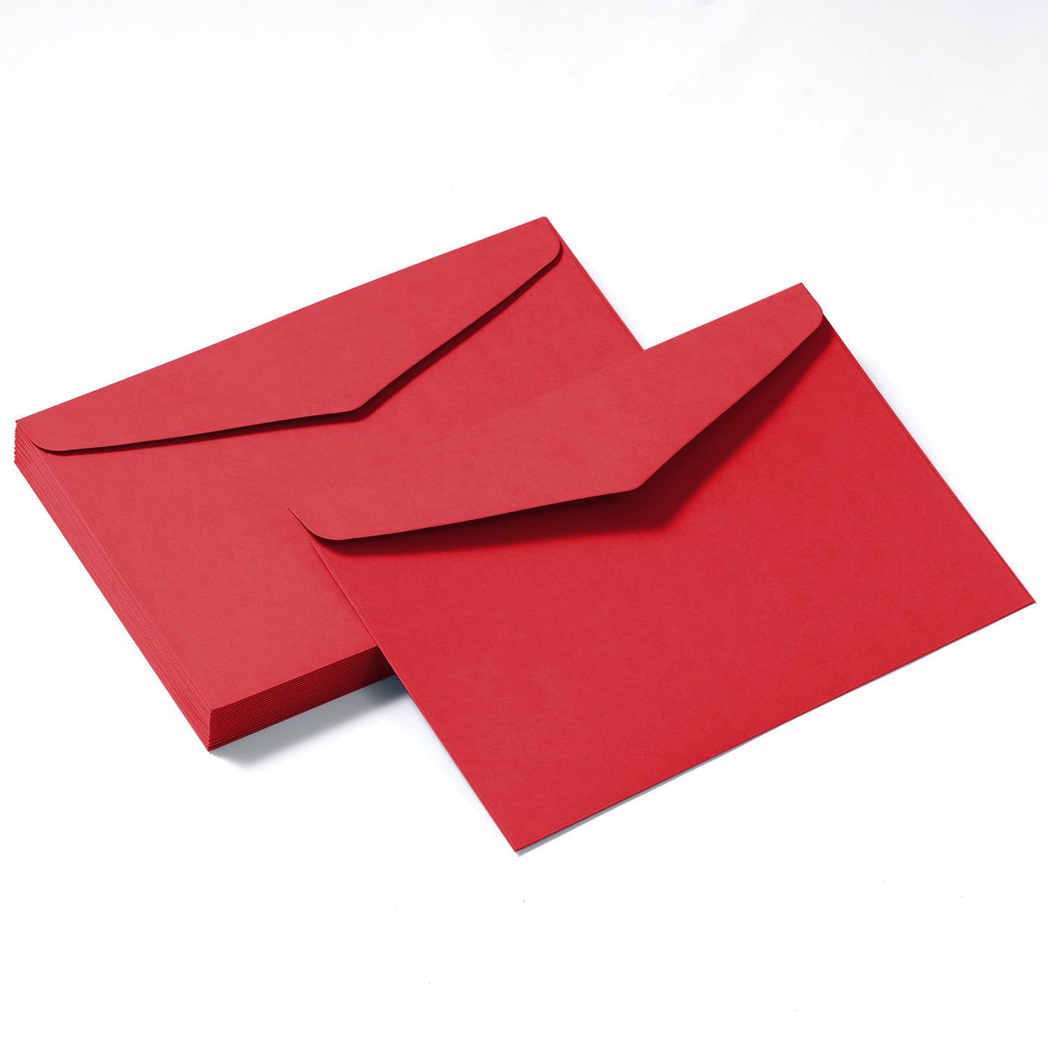 Tanshuqin 50 Pack Red Envelopes 5-1/5 x 7-1/5 Envelopes A7 Invitation Envelopes for Personalize Gift Cards, Wedding, Baby Shower, Mailing, Birthday