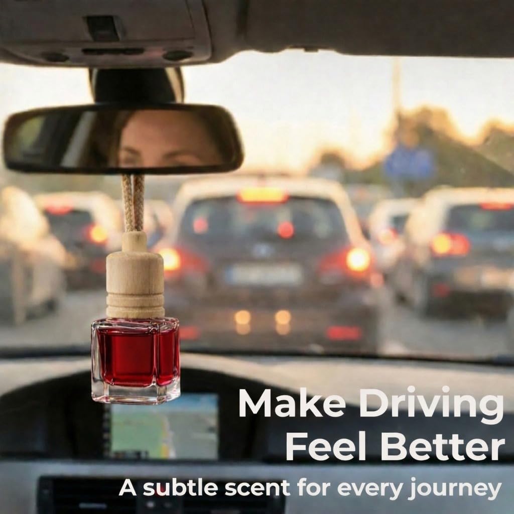 Velvor Car Air Freshener Wooden Diffuser 5ml – Made in France Hanging Car Perfume, Sweet Fruity Aroma, Long Lasting Wooden Cap Diffuser Up to 60 Days, Plastic-Free Packaging (Cherry) — view 7