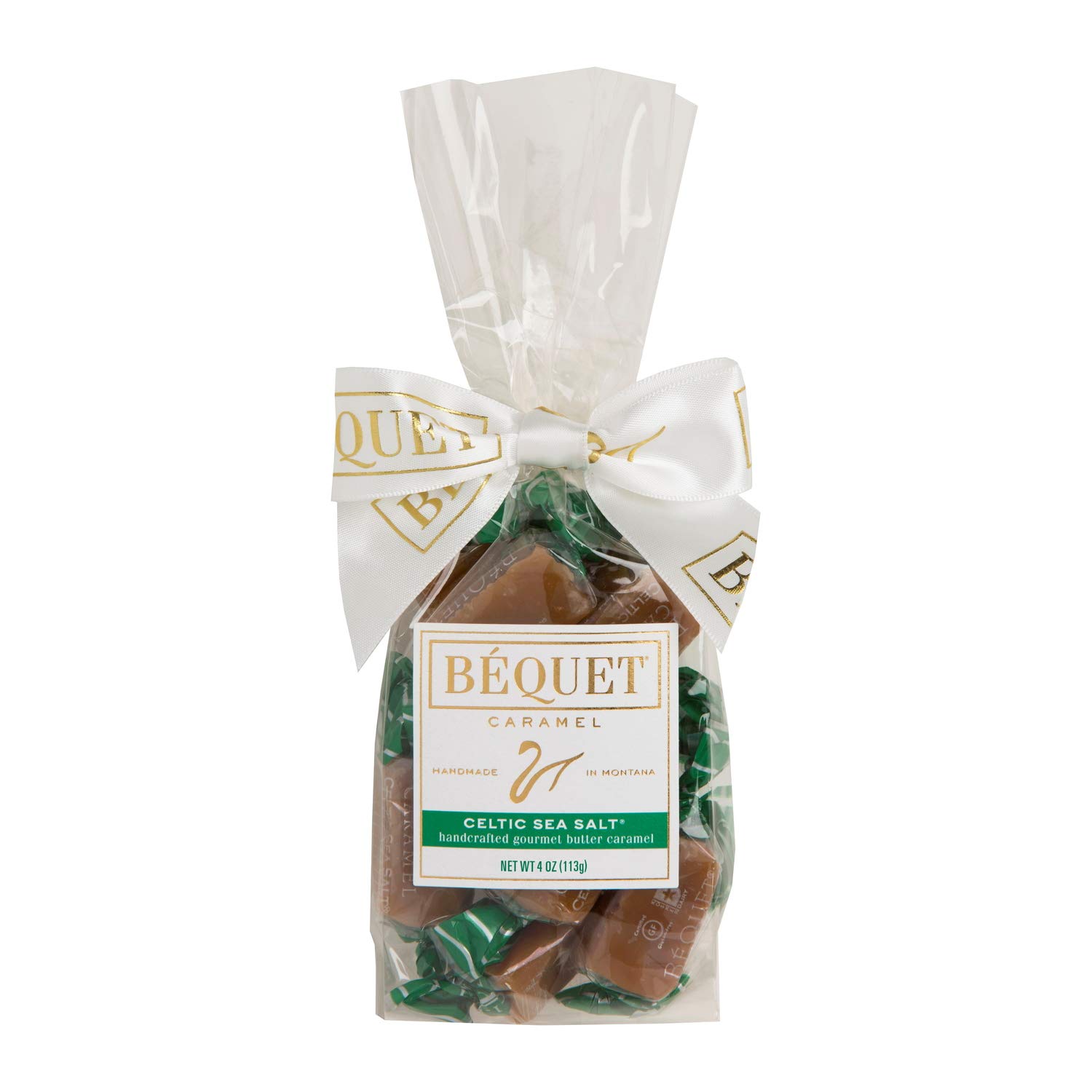 Béquet Caramel Celtic Sea Salt Gift Bag – Award-Winning, Handcrafted, Gourmet Caramel – 4 oz