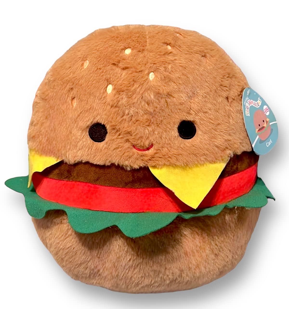 Squishmallows Official Kellytoy 12 Inch Foodie Squad Super Soft Fuzzamallows Stuffed Animal Plush Toy (Carl Cheeseburger 12" Fuzz-A-Mallows)
