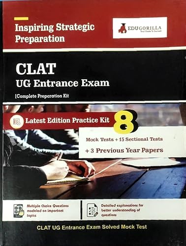 CLAT UG Exam Preparation Book - 26 Unsolved Practice Tests (8 Mock Tests, 15 Sectional Tests and 3 Previous Year Papers) with Free Access to Online Tests