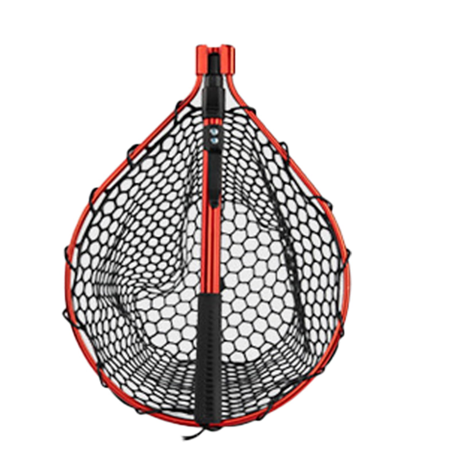 Retino da pesca in silicone, guadino pieghevole e leggero, manico in alluminio resistente per una facile cattura, rilascio, trasporto e stoccaggio