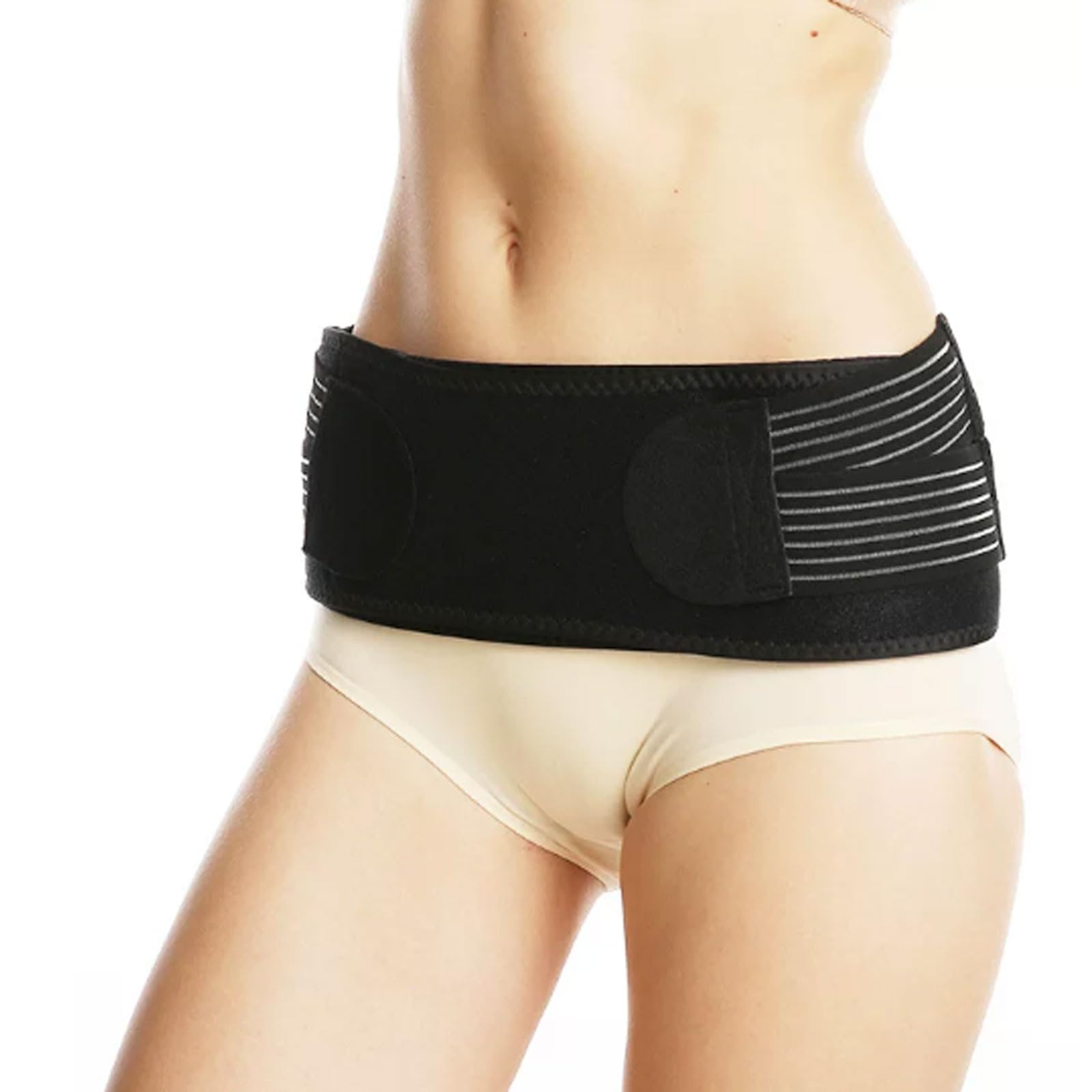 ,Noir,XL,Ceinture Premium - Soulage Les Douleurs Dorsales et la Sciatique, Soutien Lombaire Grande Taille pour Hommes et Femmes