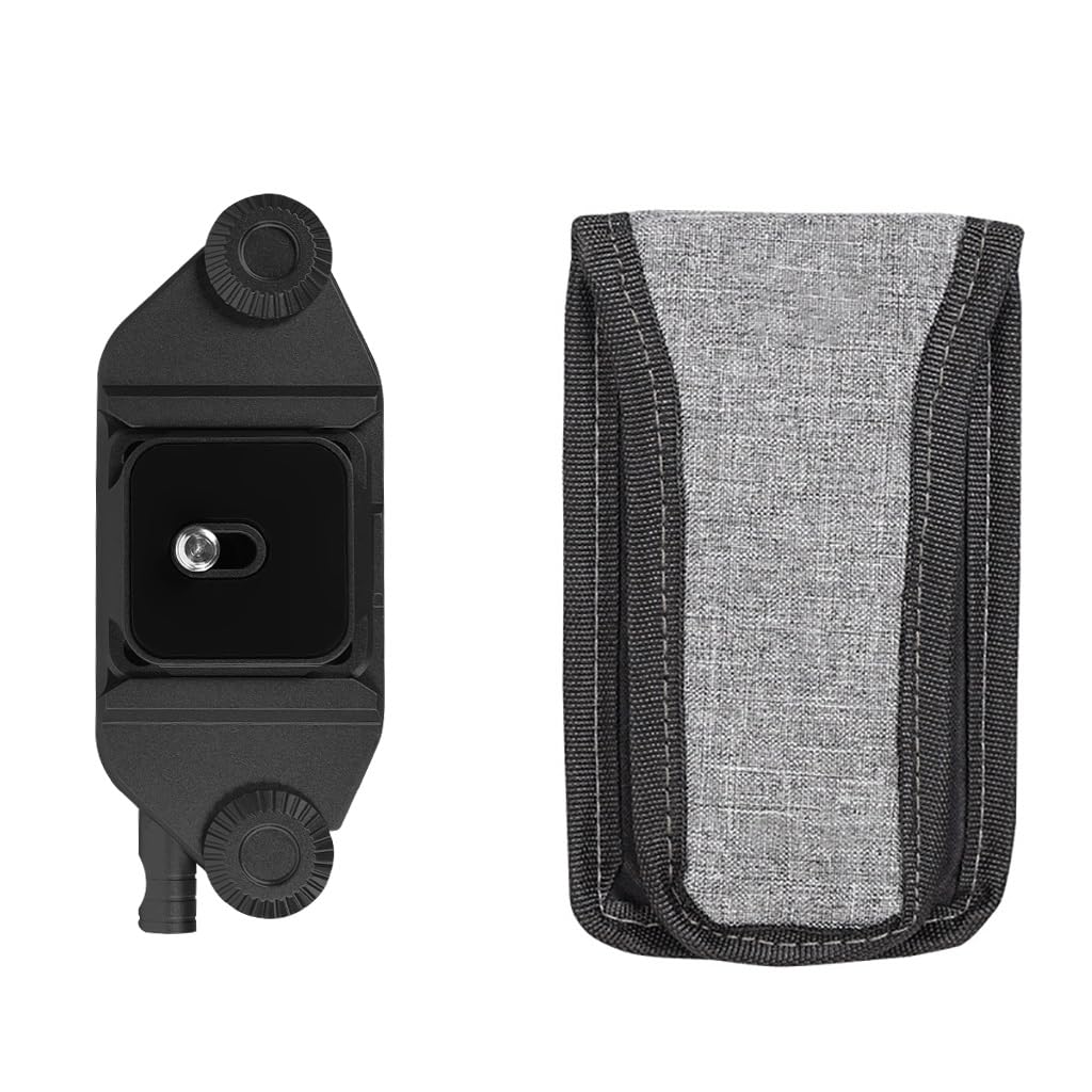 FEICHAO Shoulder Mount Buckle Camera Quick Release Waist Belt Clip for DSLR Camera (Buckle+Clip Pad,Black)