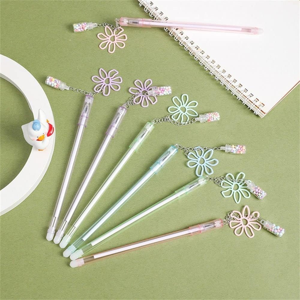 1Pc Random Color Gel Pen Pendant Pen Cute Drifting Bottle Bear Pendant Gel Pen Stationery Sweet Lovely Erasable — view 6