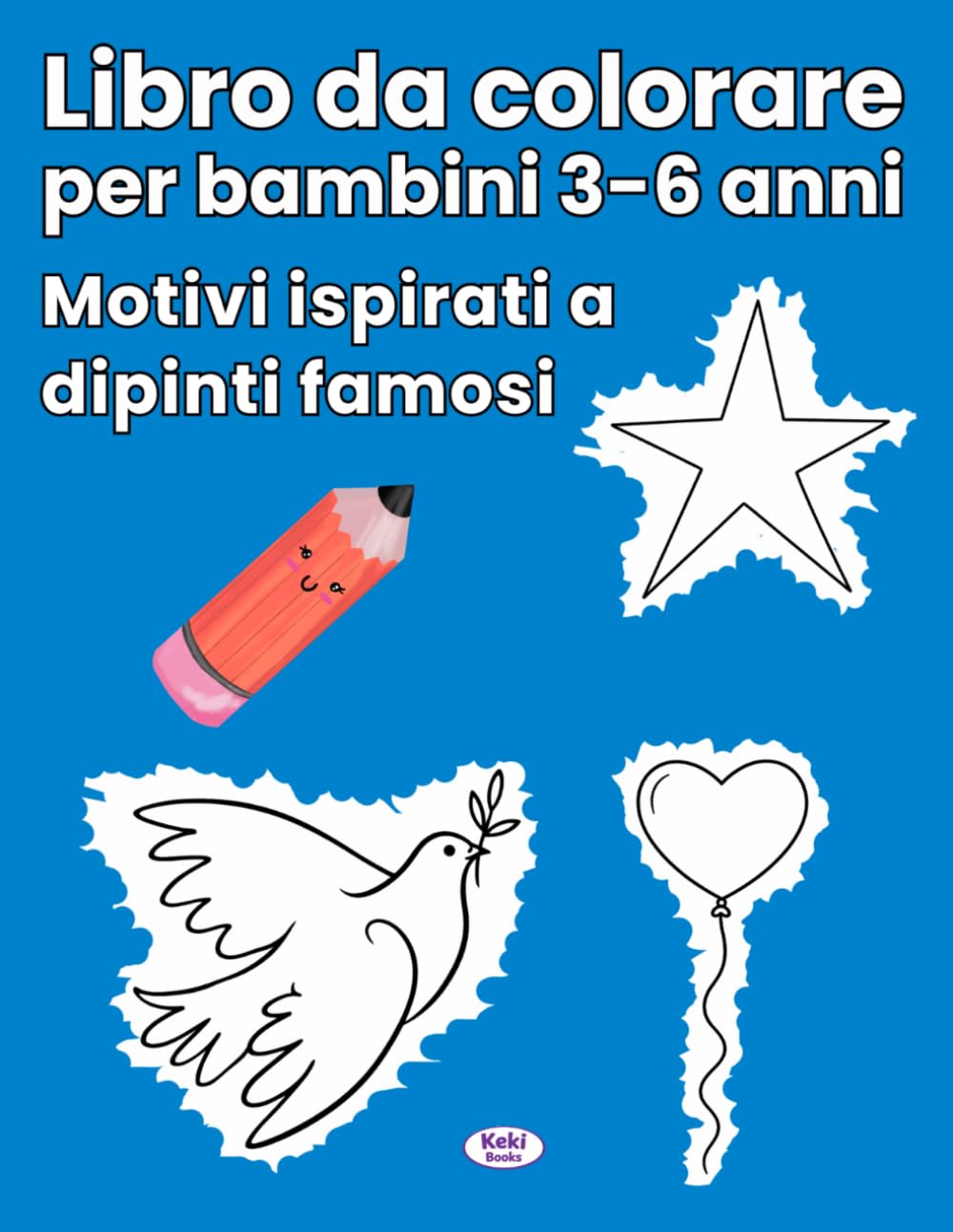 Colora e scopri i dipinti famosi: Libro da colorare con disegni facili per bambini dai 3 ai 6 anni