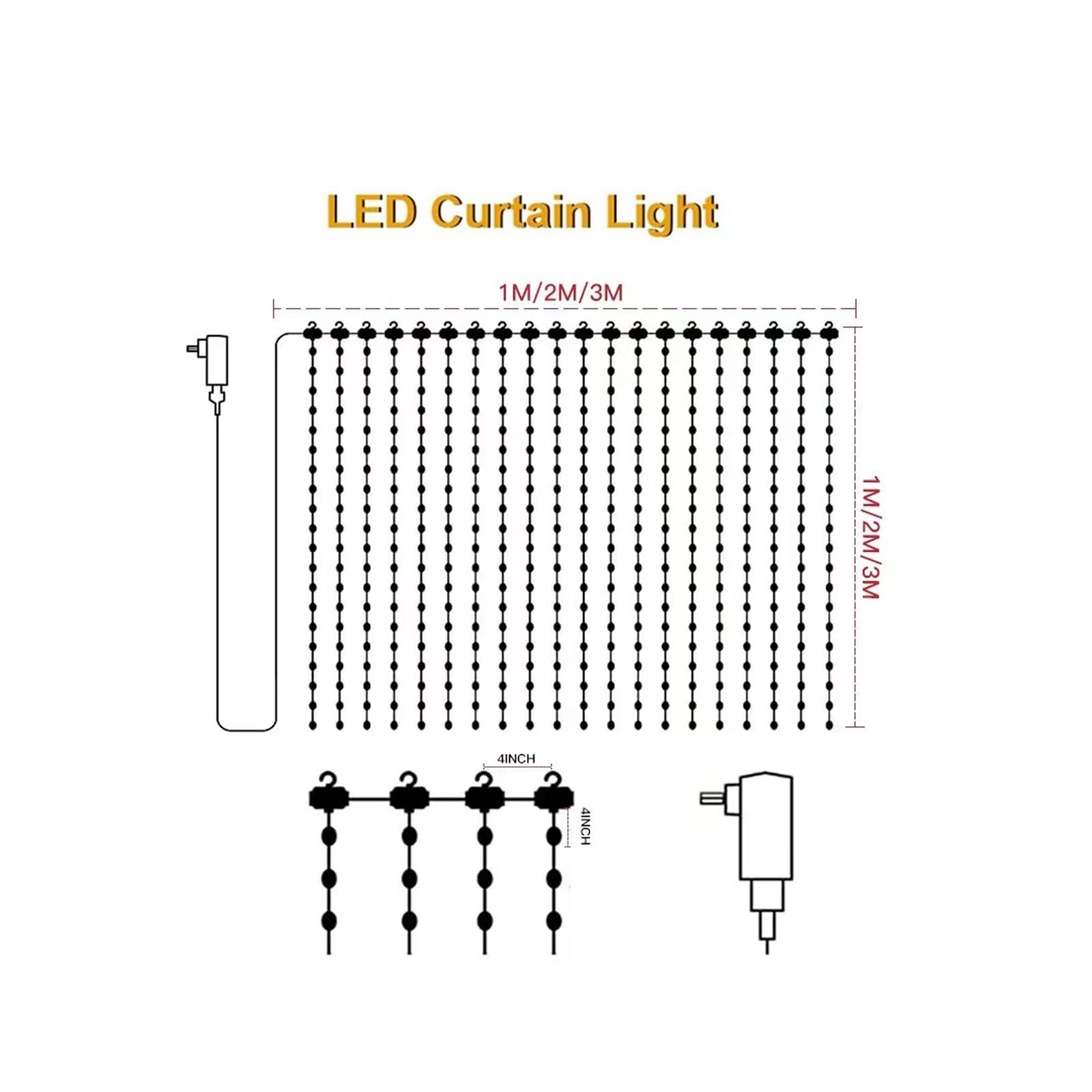Rideaux Lumineux, Rideaux Lumineux LED Intelligents avec Application et Télécommande, Guirlande Lumineuse Dynamique de Synchronisation de Musique, Applique Murale RVB à Changement de Couleur, for Toil