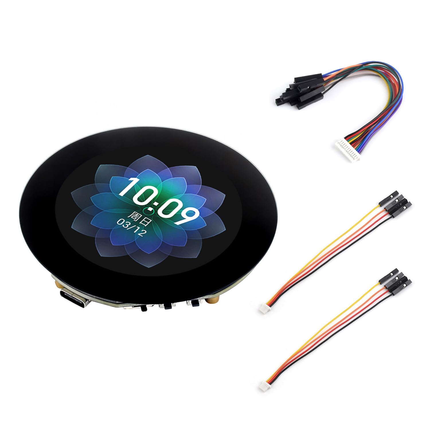 KLAYERS RP2350-Touch-LCD-2.1, płyta mikrokontrolera All-in-One, wersja z płaskim panelem dotykowym, wyświetlacz panelowy IPS 480 × 480, kolor 65K