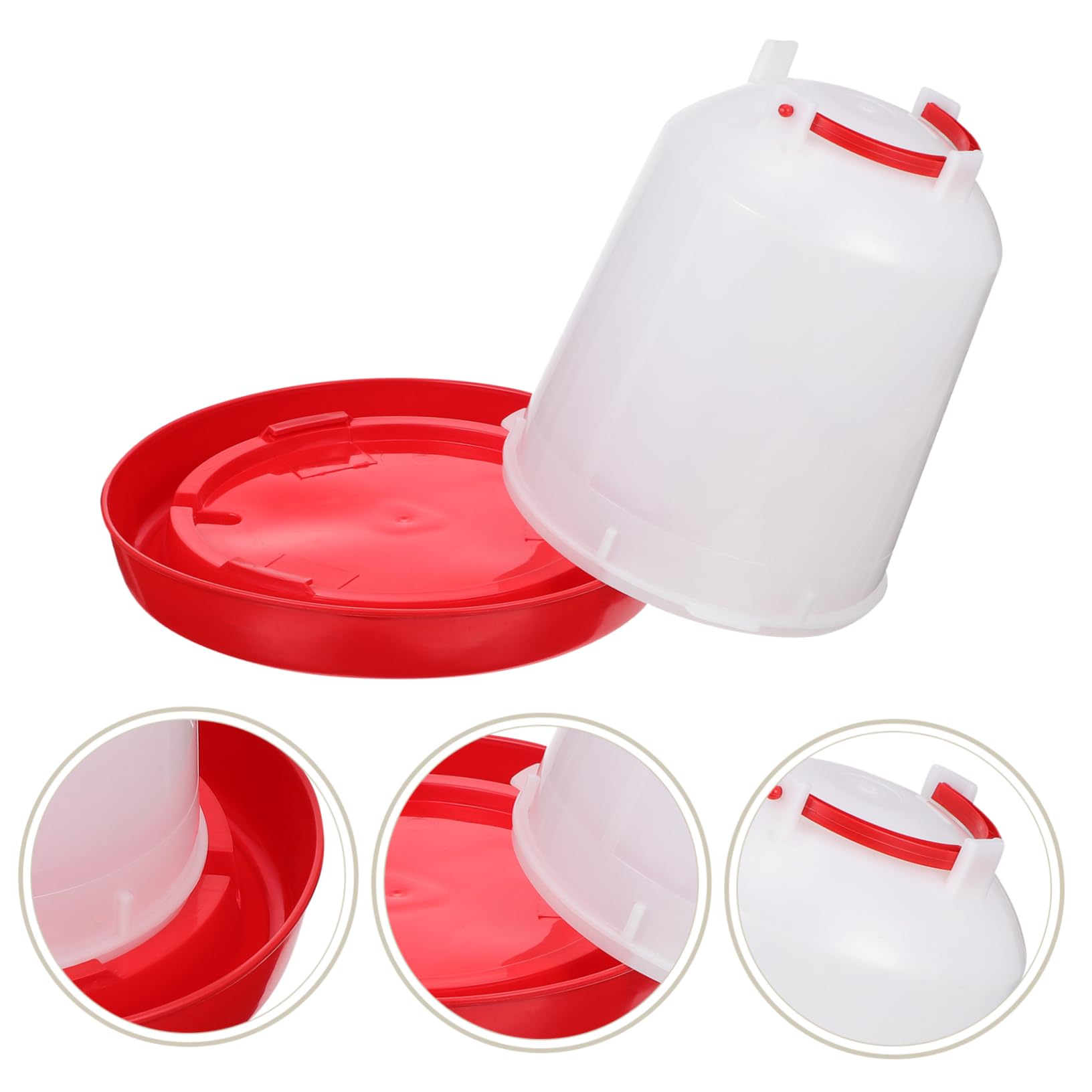 Secchio Abbeveratoio Automatico per Polli in Plastica Pp | 1 Pezzo, Ricarica Automatica, Uso Esterno in Allevamento, Design Creativo Casuale Stile Casuale