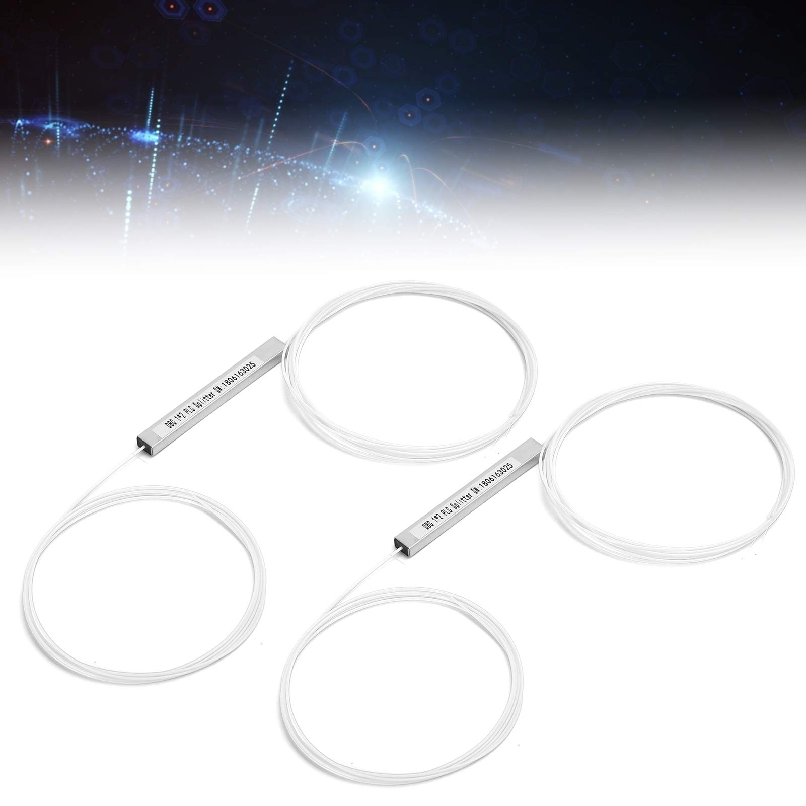 Splitter PLC Bare Fiber, Monomodale, Fibra da 250μm, Gestione 'alimentazione per Reti PON, LAN in Fibra Ottica FTTH, Progetti di Ingegneria con Strumenti di Test (1×2)