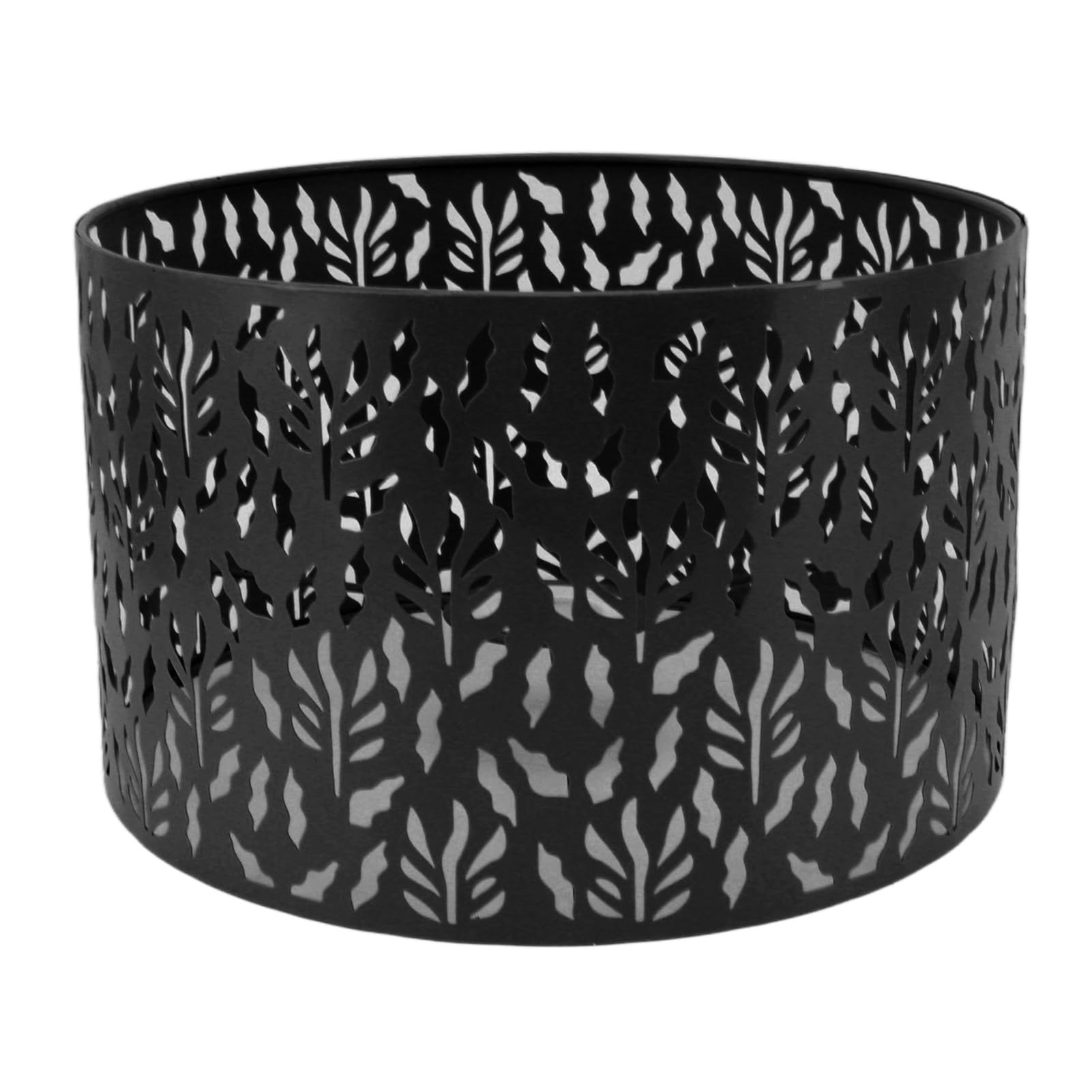 Pantalla lámpara hueca metal Pantalla lámpara tallada hueca Pantalla lámpara hueca escritorio hueca Pantalla lámpara Adecuado pantallas lámparas oficina, hogar y dormitorio(Negro)