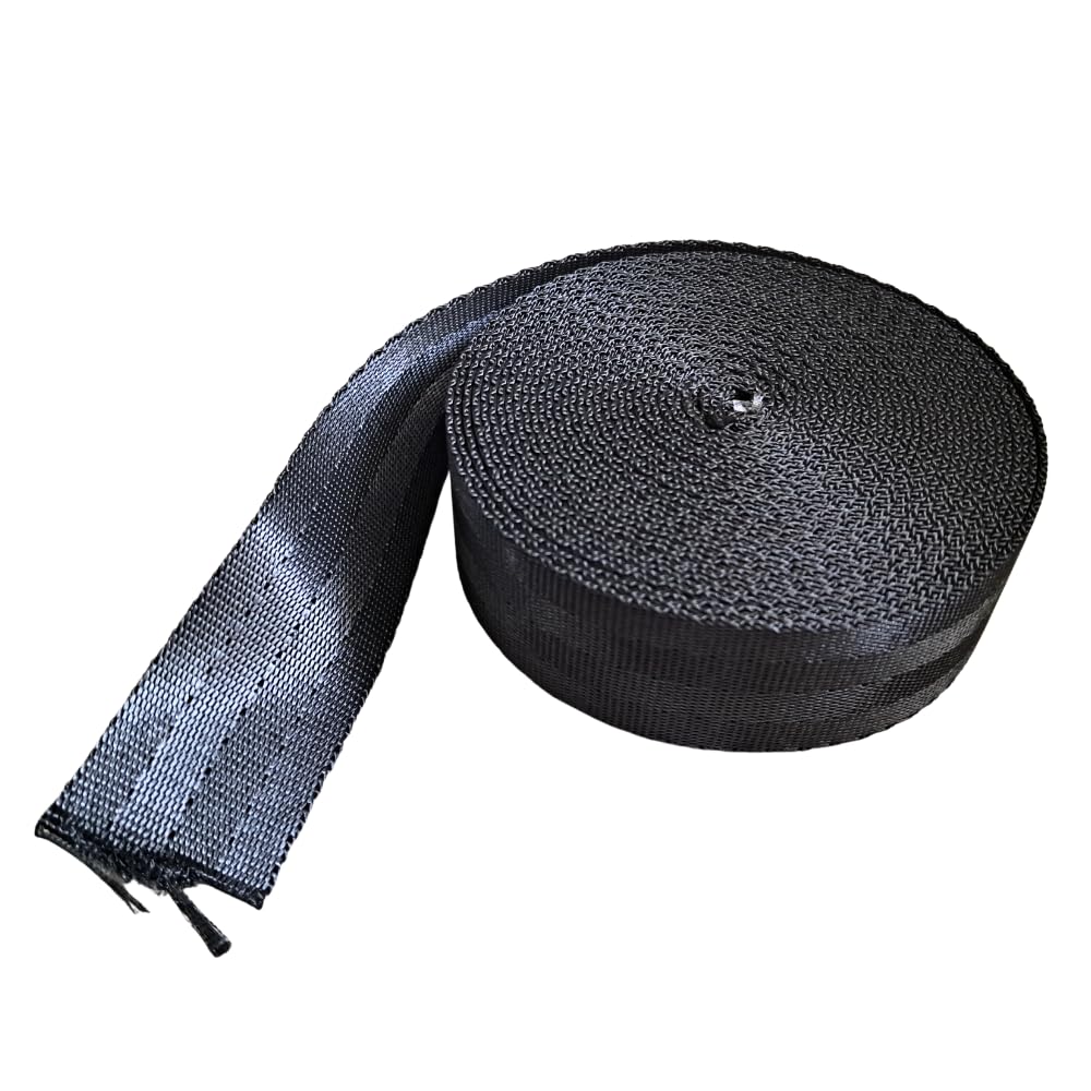 AANIJ® Polyester Webbing or Flat Strip 1 inch or 25 mm Wide for Diving Gear, Sports Gear, Bag Belt, Hiking, for car high strenght uncut (10 Meter, Pack of 1)