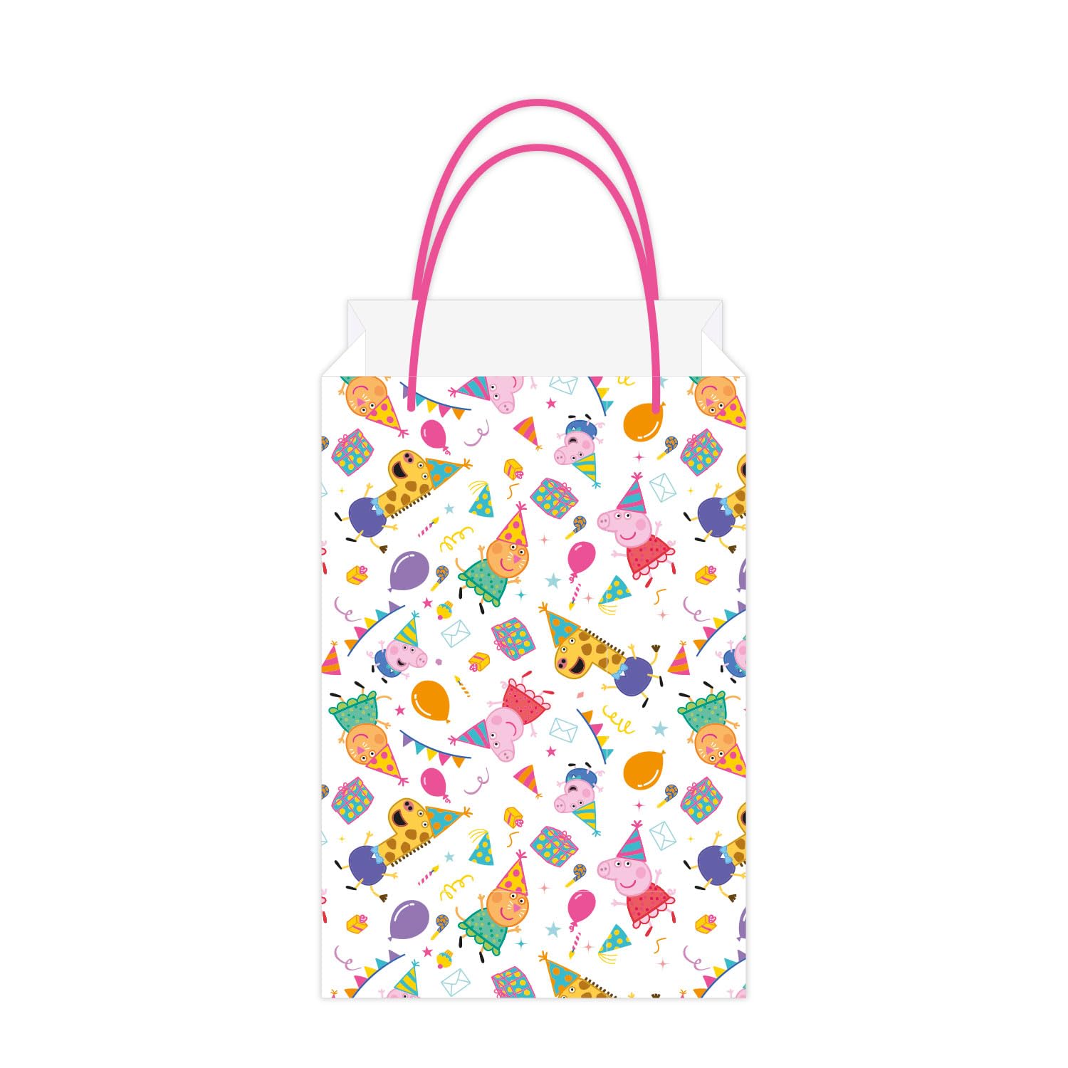 Amscan 9918343 - Peppa Pig Kids Birthday Party Paper Loot Bags - 8 Pack — image 1