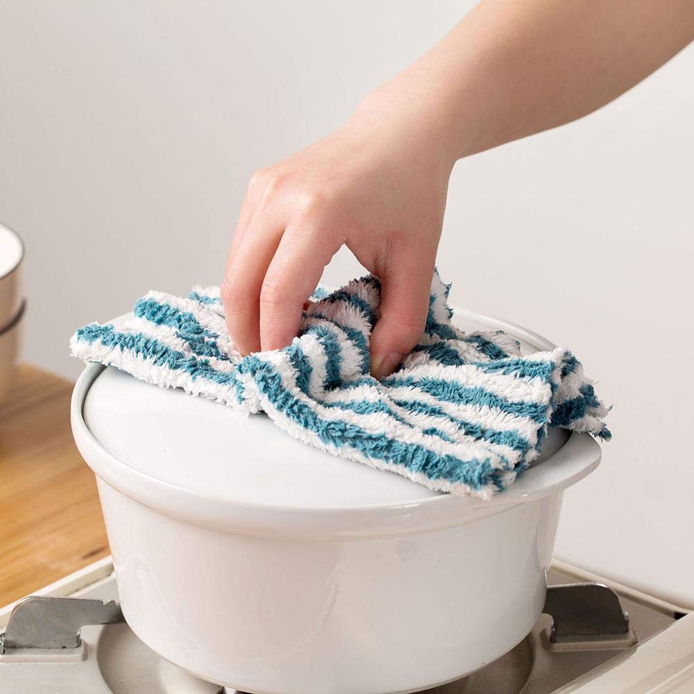 1 Pc Micro Fibre Épaissir Serviette De Cuisine Plaque De Lavage Plat Serviette Chiffon Réutilisable Chiffon Absorbant Nettoyage À La Maison Chiffon Doux Torchon