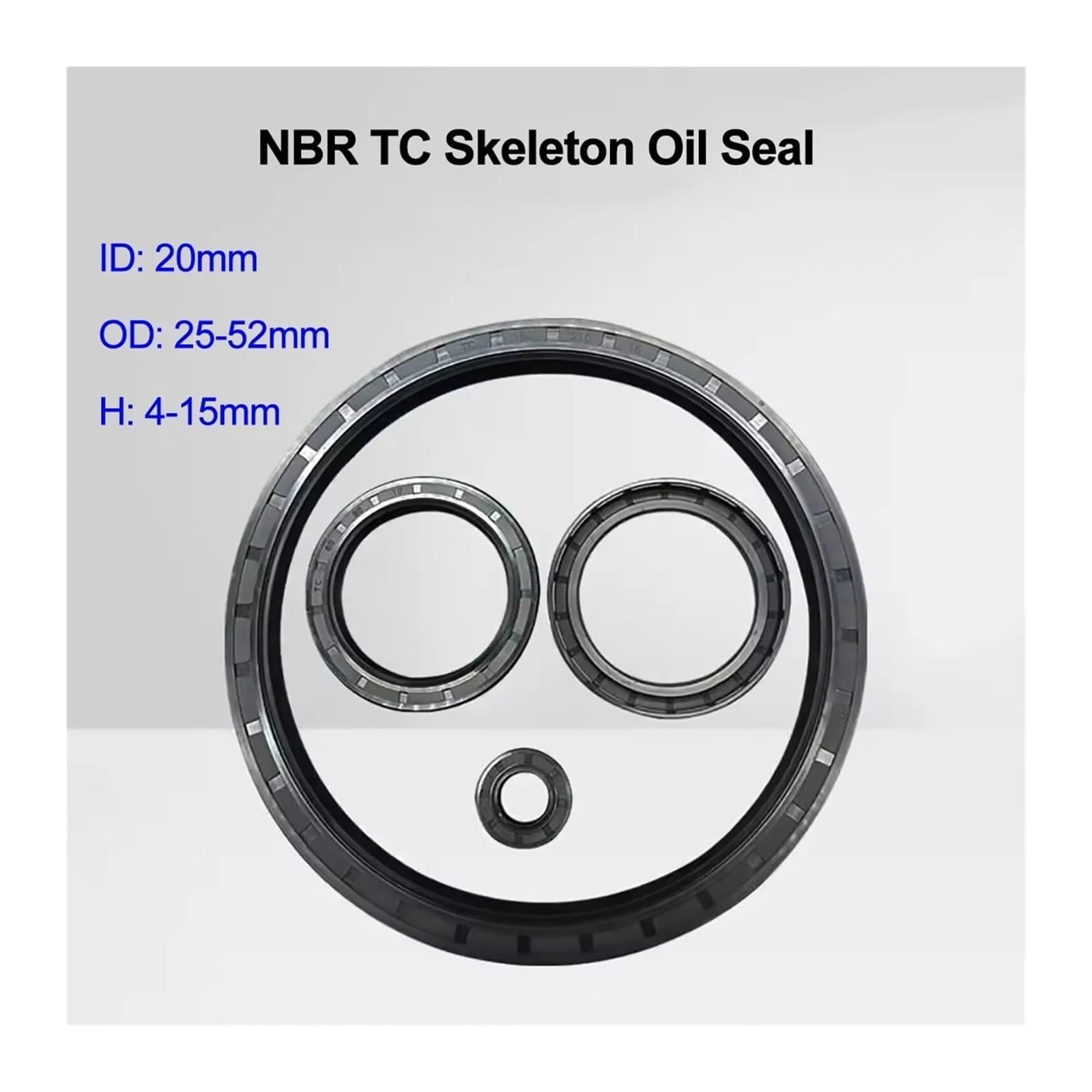 5 sztuk czarny NBR TC/FB/TG4 szkieletowa uszczelka olejowa ID 20mm OD 25-26mm grubość 5-8mm uszczelka z gumy nitrylowo-butadienowej pierścienie uszczelniające(20x26x5mm)