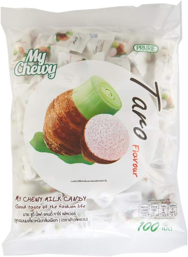 My Chewy Milk Candy, TARO FLAVOUR, Soft Chewy Candy 100 tablet, Size 360g