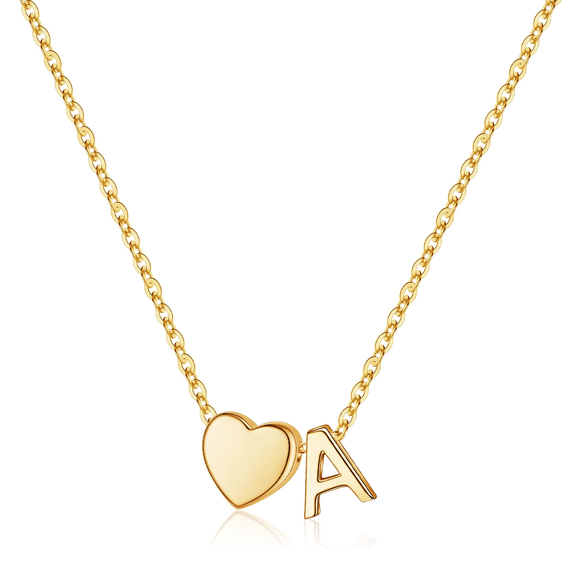 - Easter Basket Stuffers for Kids Teen Girls - Dainty 18K Gold Plated Heart Initial A-Z Pendant Necklace Trendy Jewelry Heart Necklaces Birthday Easter Gifts for Girlfriend Wife Women