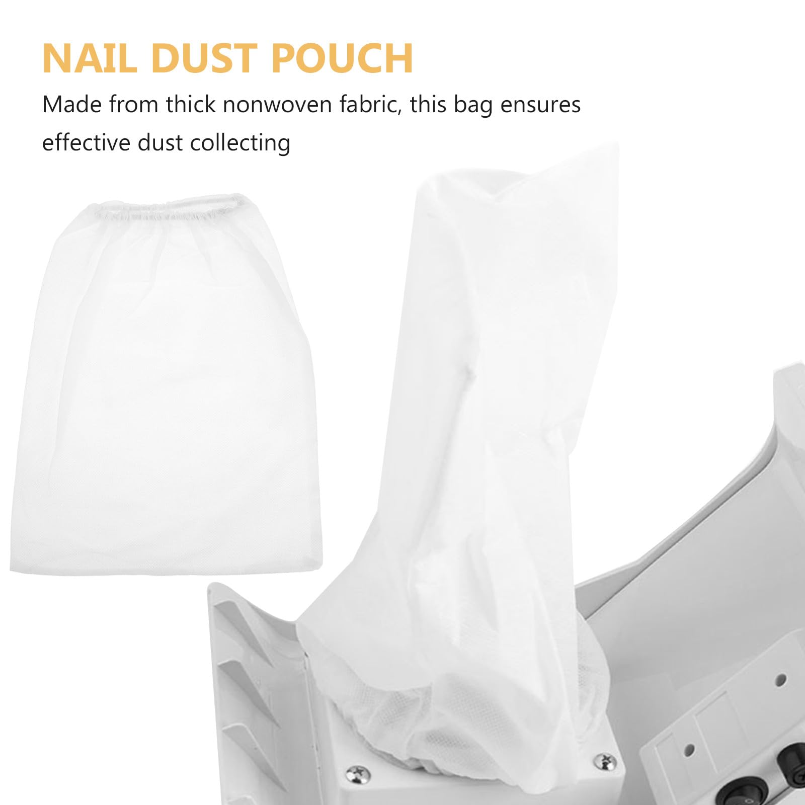 NOLITOY Sacchetti Raccogli per Aspiratore Unghie 4 Pezzi Non Tessuto Spesso Accessori Professionali per Nail Art Sacchetti di Ricambio per Aspiratore Manicure Uso Saloni e Casa