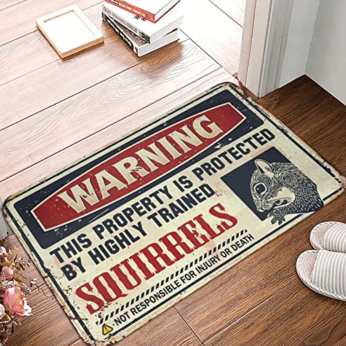 Tapis d'écureuil de garde rigolo pour paillasson d'entrée original