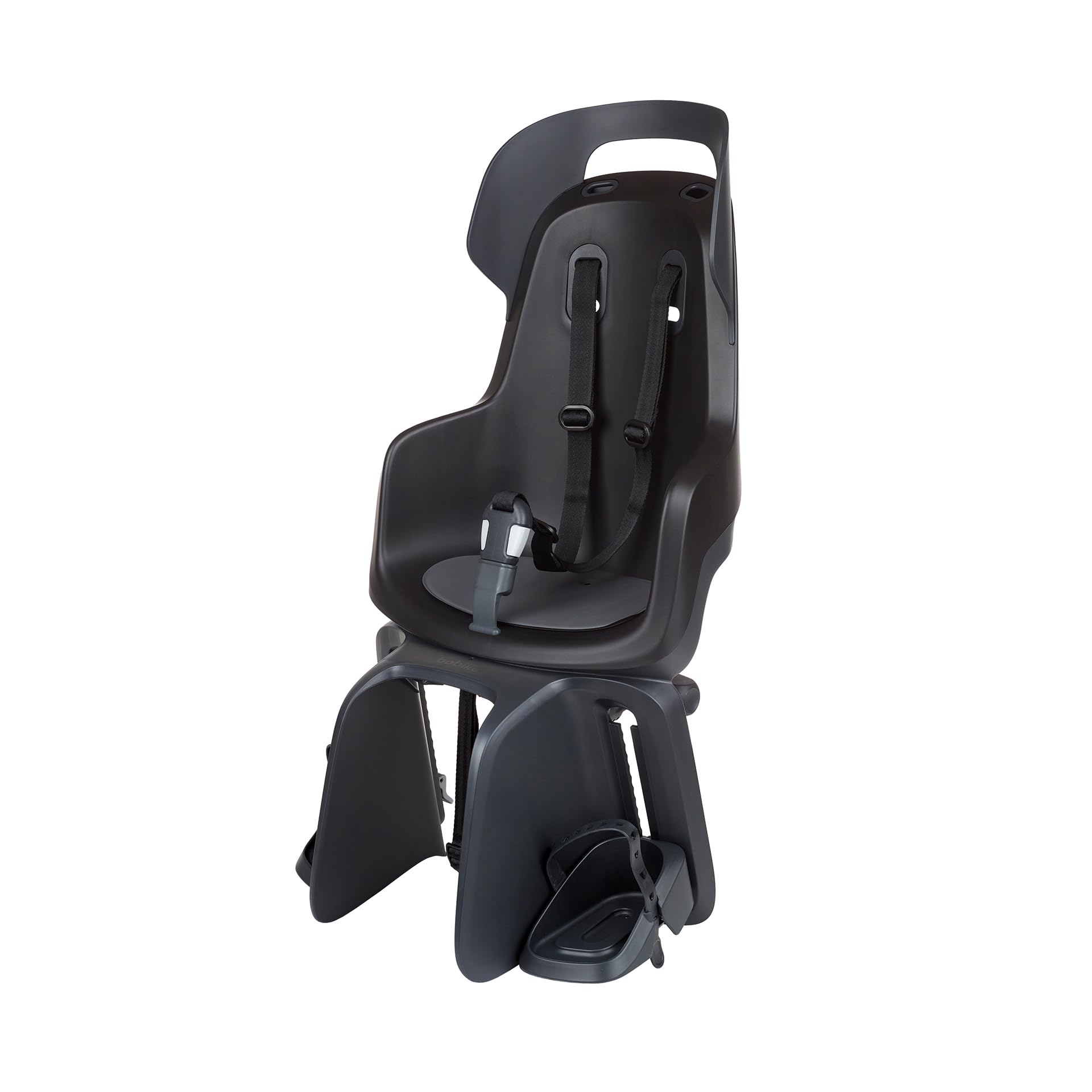 Bobike GO Maxi CFS XR 8012300019 Rear Child Bike Seat, Fits Luggage Rack, for 9 Months–6 Years, Max 22 kg, Adjustable Footrests, Tool-Free Mount, Urban Black