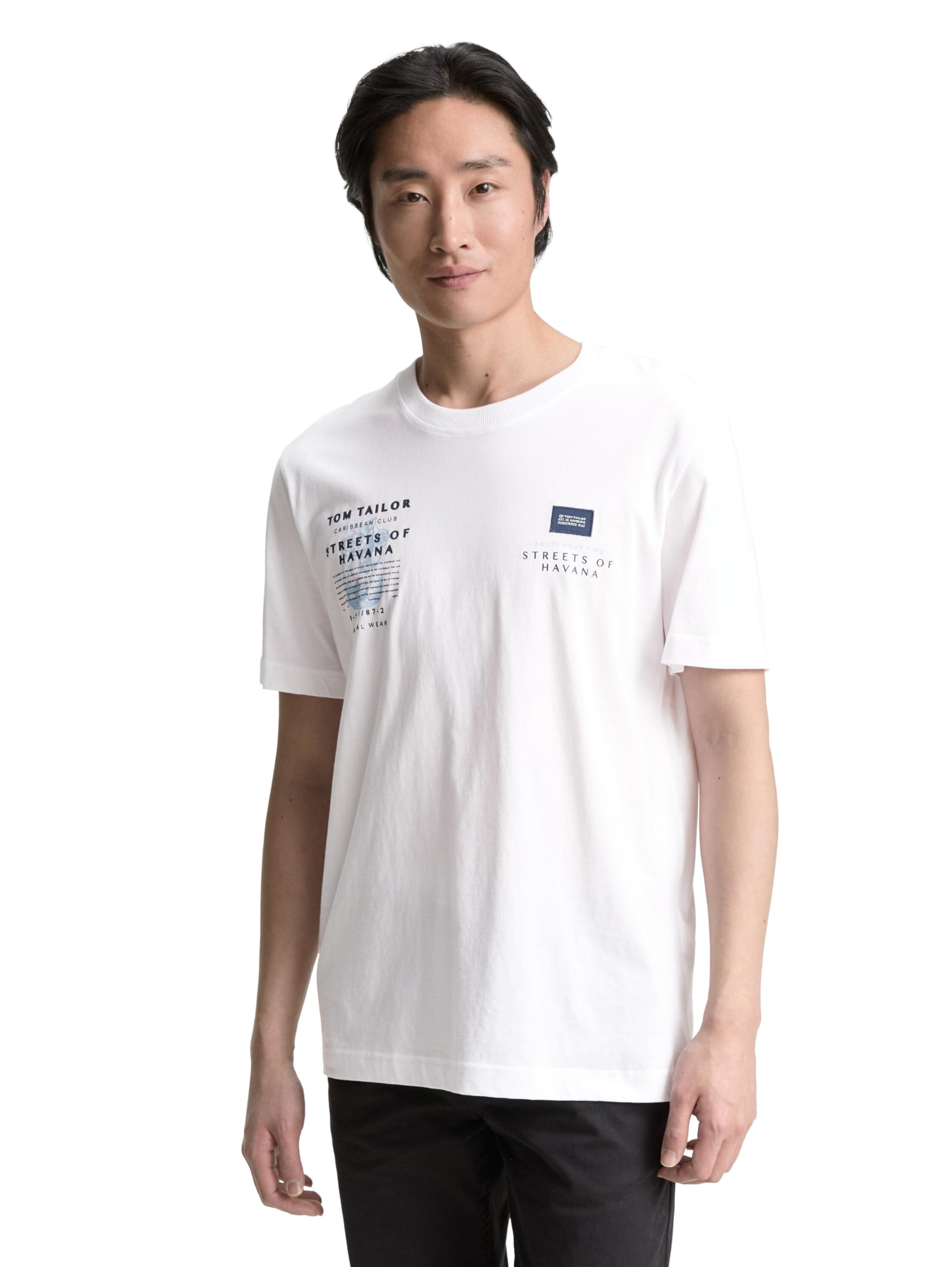 TOM TAILOR Men's 1046751 T-Shirt, 20000-White, XXL