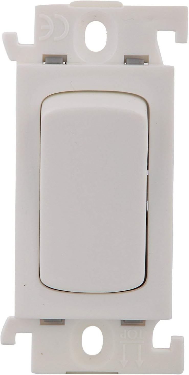 Mylinc 6A 1-Way Polycarbonate Switch 675501 (White) 1 Way Switch, 1_way