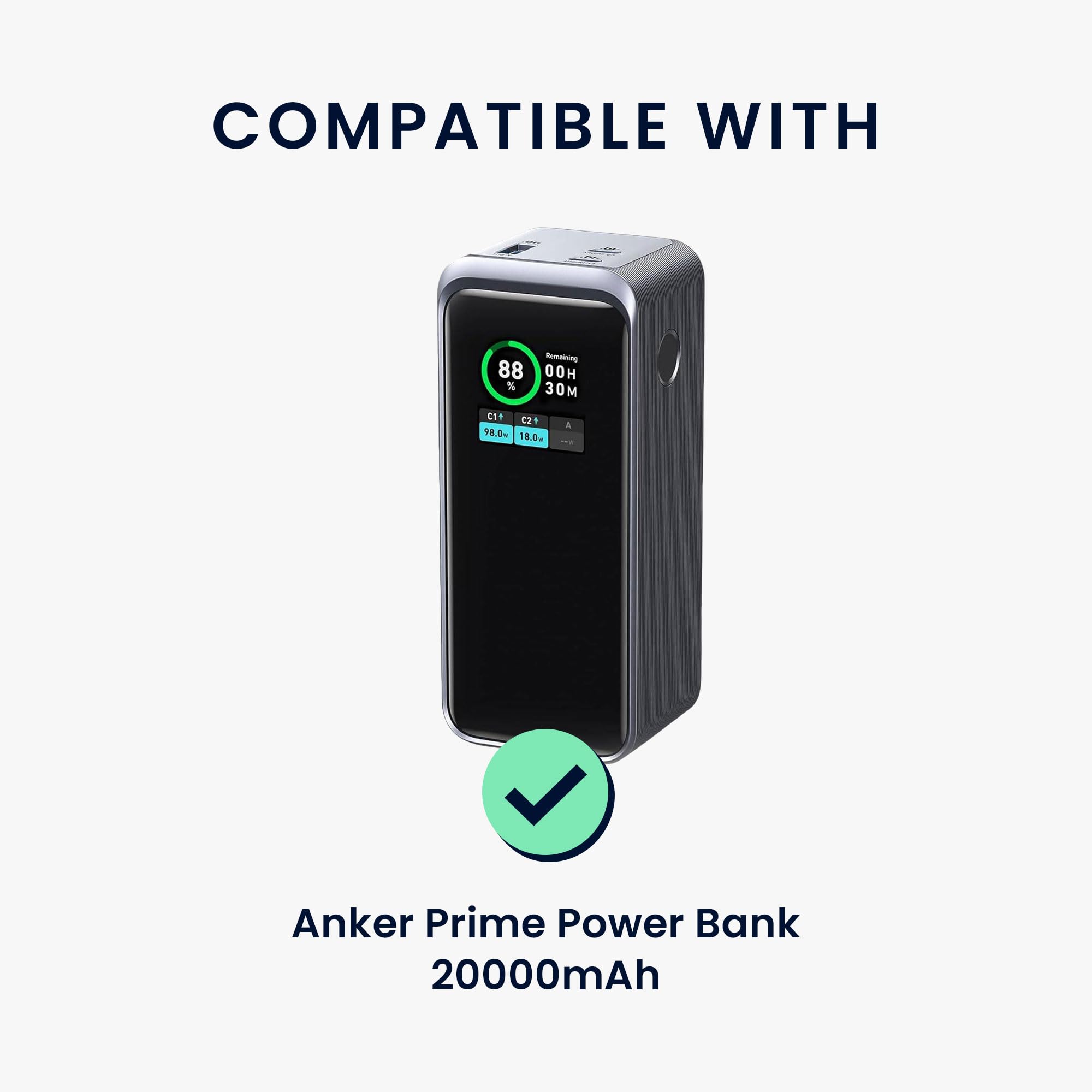 Image secondaire de Housse de Protection en Silicone pour Power Bank Anker 20000mAh - Noir