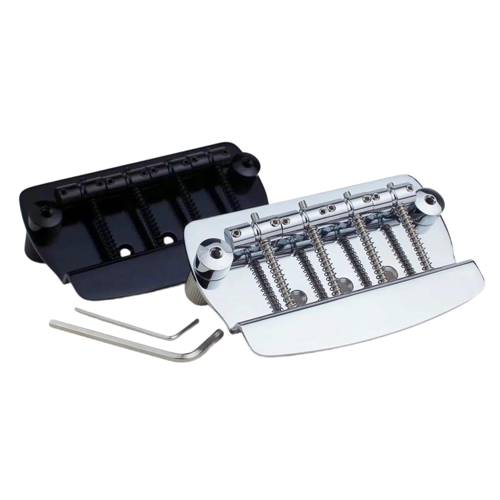 Mostek Gitarowy 4 Strunowy Stały Mostek Basowy Hard Tail MMB4 Chrome Black(Black)