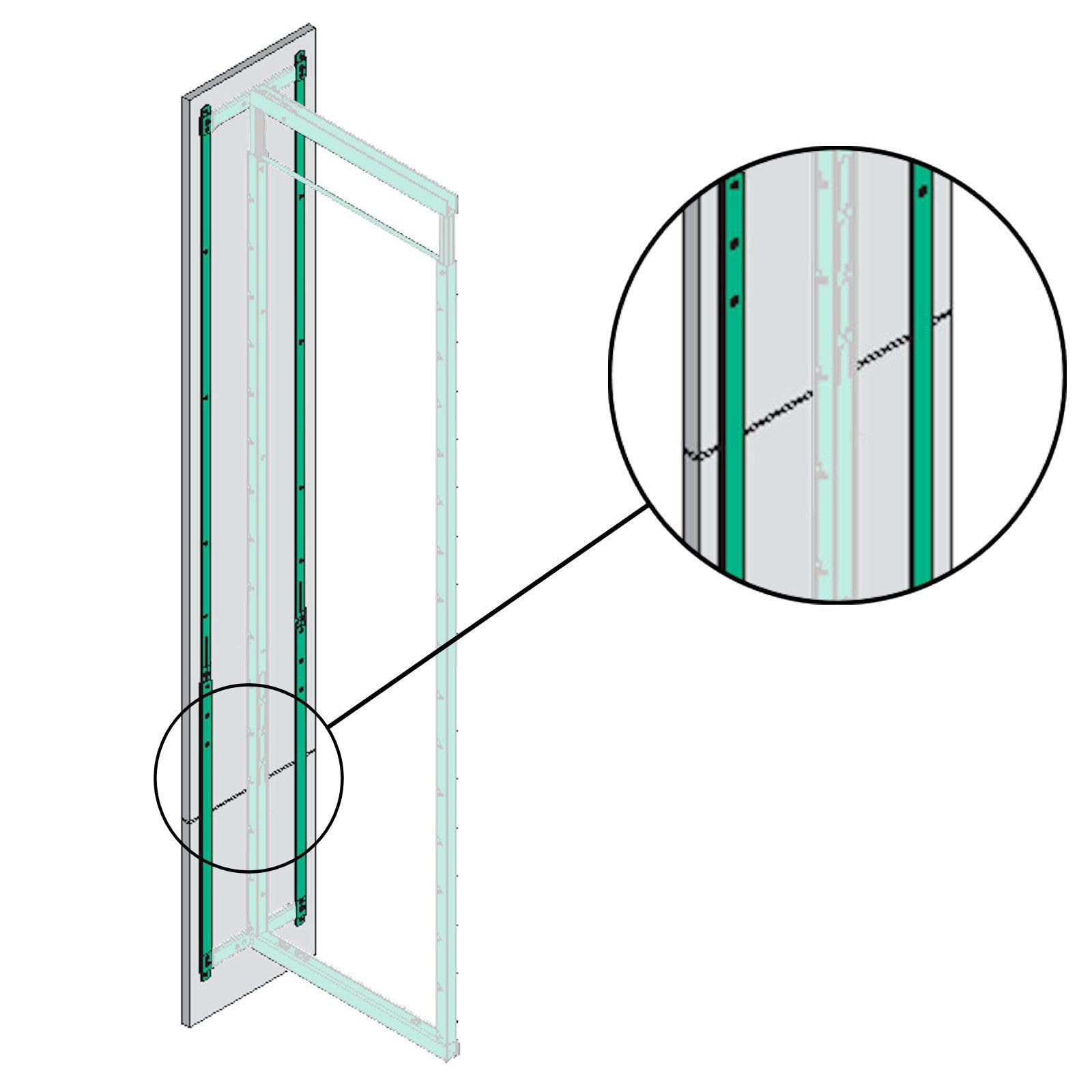 Frontschienen Set für DISPENSA 1200-1600 mm Hochschrankauszug Apothekerschrankauszug von SO-TECH®