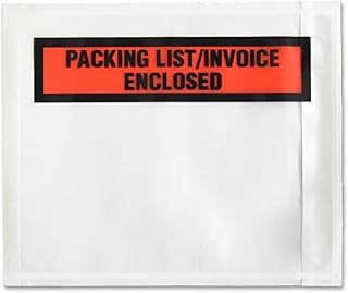 Sparco 41926 Packing/Invoice Envelope, 4.5-Inch x5.5-Inch , 1000/BX, White
