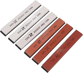 Sharpening Stone Sharpening Kit Easy Operation High Hardness Sharpening Stones Set 180 400 800 1200 2000 3000 6 Pieces Home for Chisel Scissors for Hand Tools