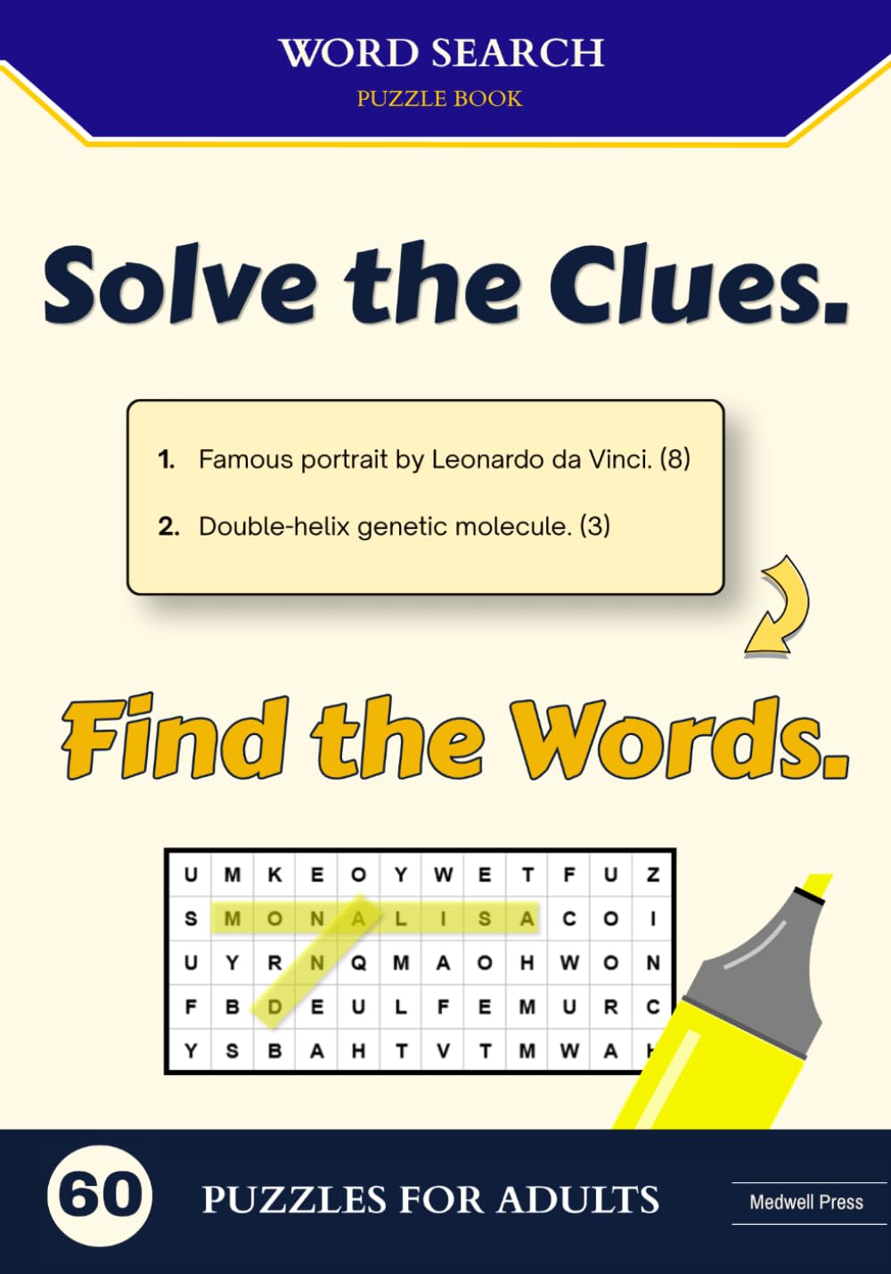 Word Search Puzzle Book for Adults: 60 General Knowledge Word Searches with Trivia Clues