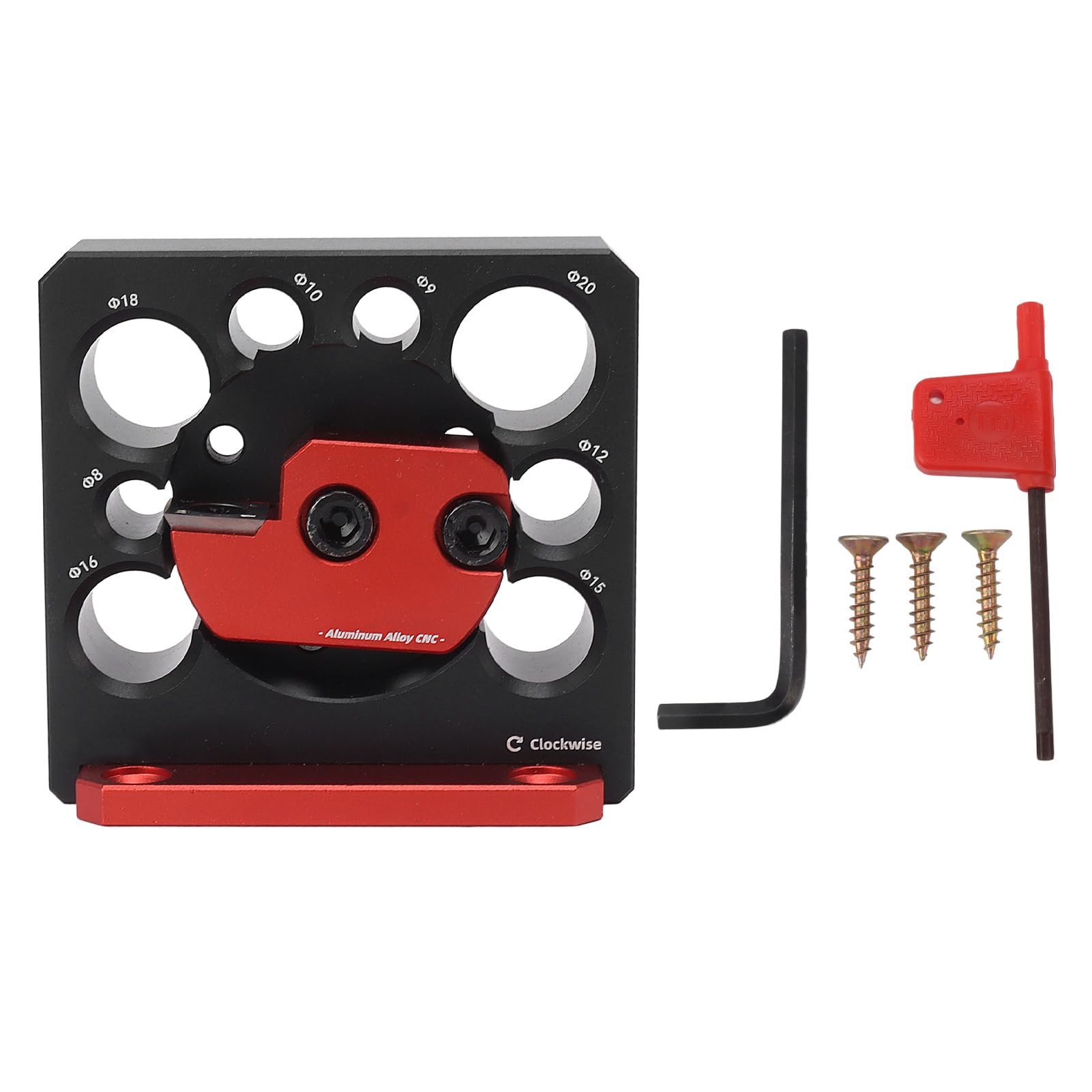 Woodworking Turning Cutter with 8 Adjustable Holes, Aluminum Alloy Material, Simple Milling for DIY and Decoration, Includes 5pcs Accessory