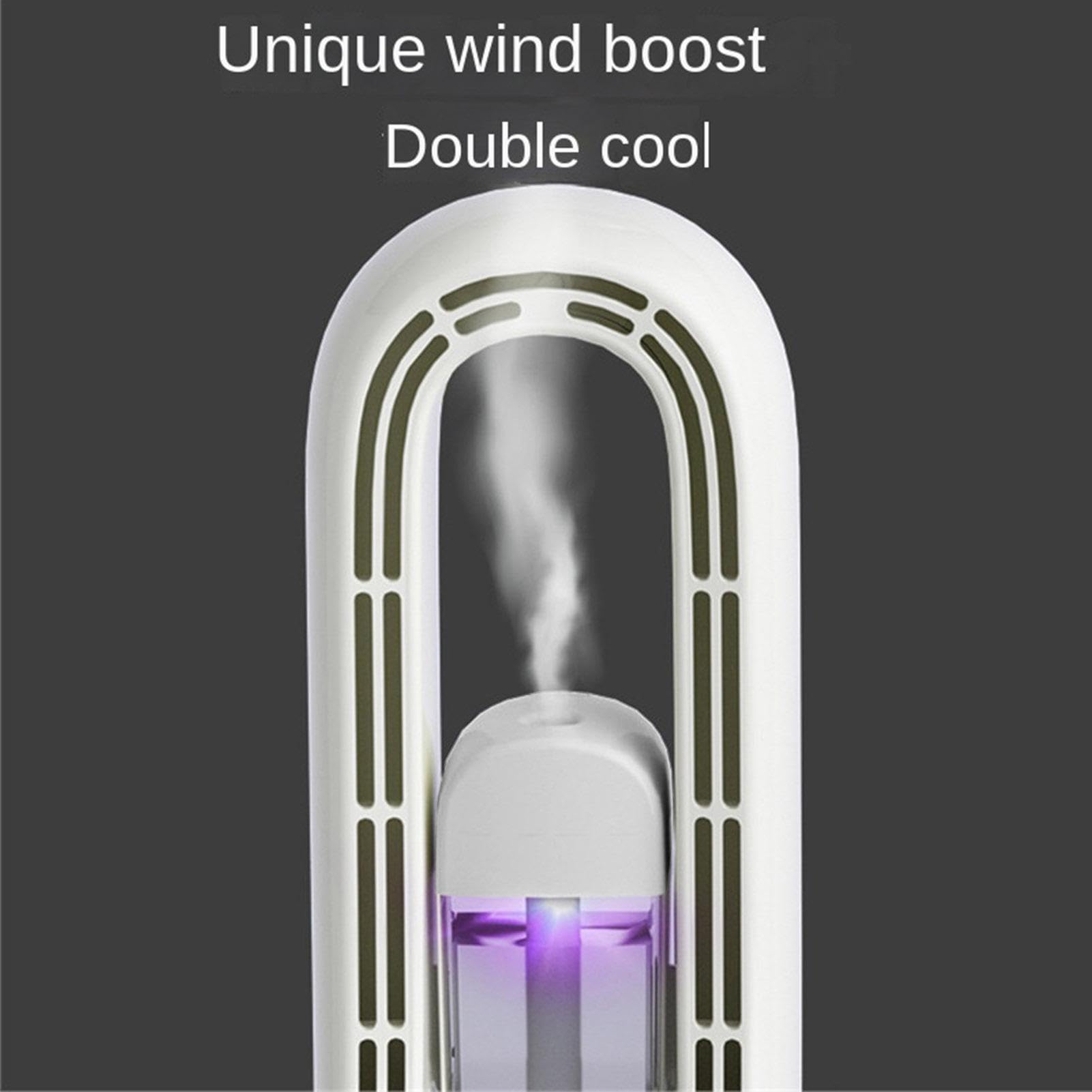 Ventilatore Da Scrivania Ricaricabile Ventilatore Senza Pale a 6 Velocità e | Fan a silenzioso, ricarica Type-C 1500mAh per Ufficio Casa Camera da Spiaggia