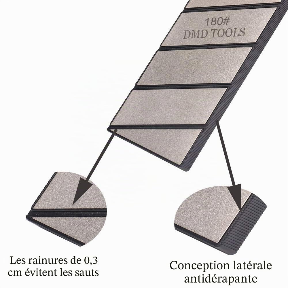Diamant Affûtage Pierre Diamant Aplatissement Pierre Plaque de rodage Simple Face 180Grit Fixation Aplatisseur 254 × 79 × 15mm