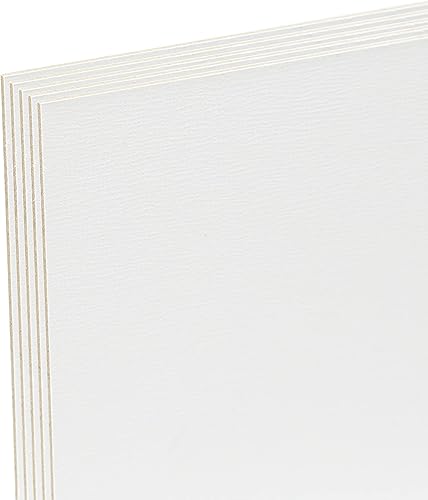 Creative Mark ArtBites - Paquete de 5 tableros texturizados de lona de 0.098 pulgadas, mini lienzos montados en tablero para pintar, bocetar,