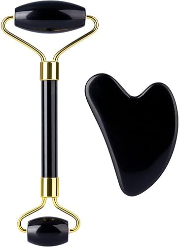 Miniatura 4 de Jade Eyelids - Juego de rodillos de jade para masaje de párpados de cuarzo rosa, raspador facial de cuarzo rosa, máscara de ojos de obsidiana 3 en 1