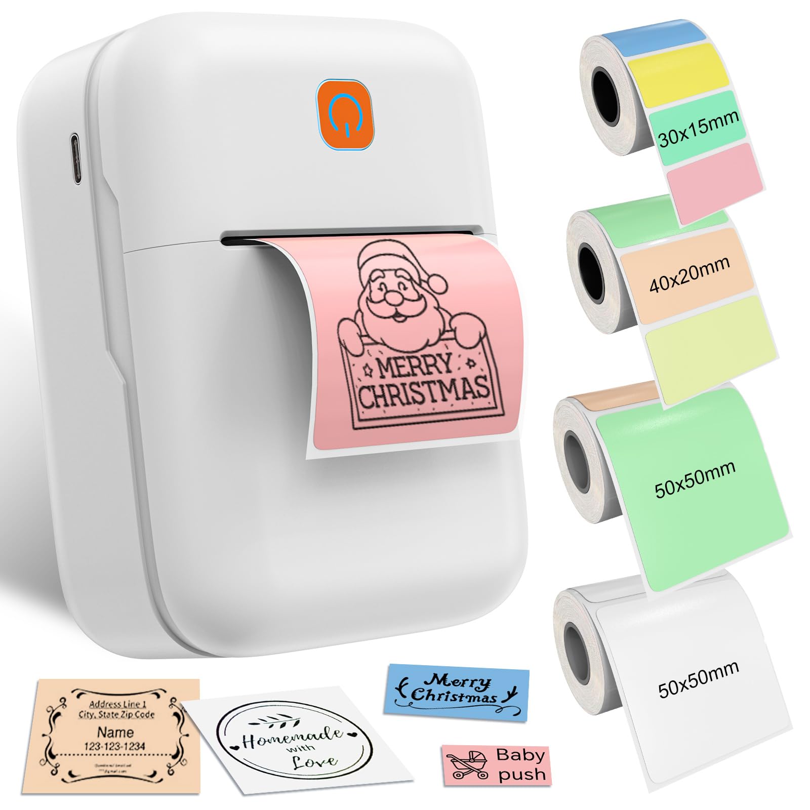 Stampante Etichette Bluetooth Etichettatrice Bluetooth T50M Plus - Stampante Etichette Impermeabili Con App E 400+ Icone Supvan Bluetooth Label Maker - 8
