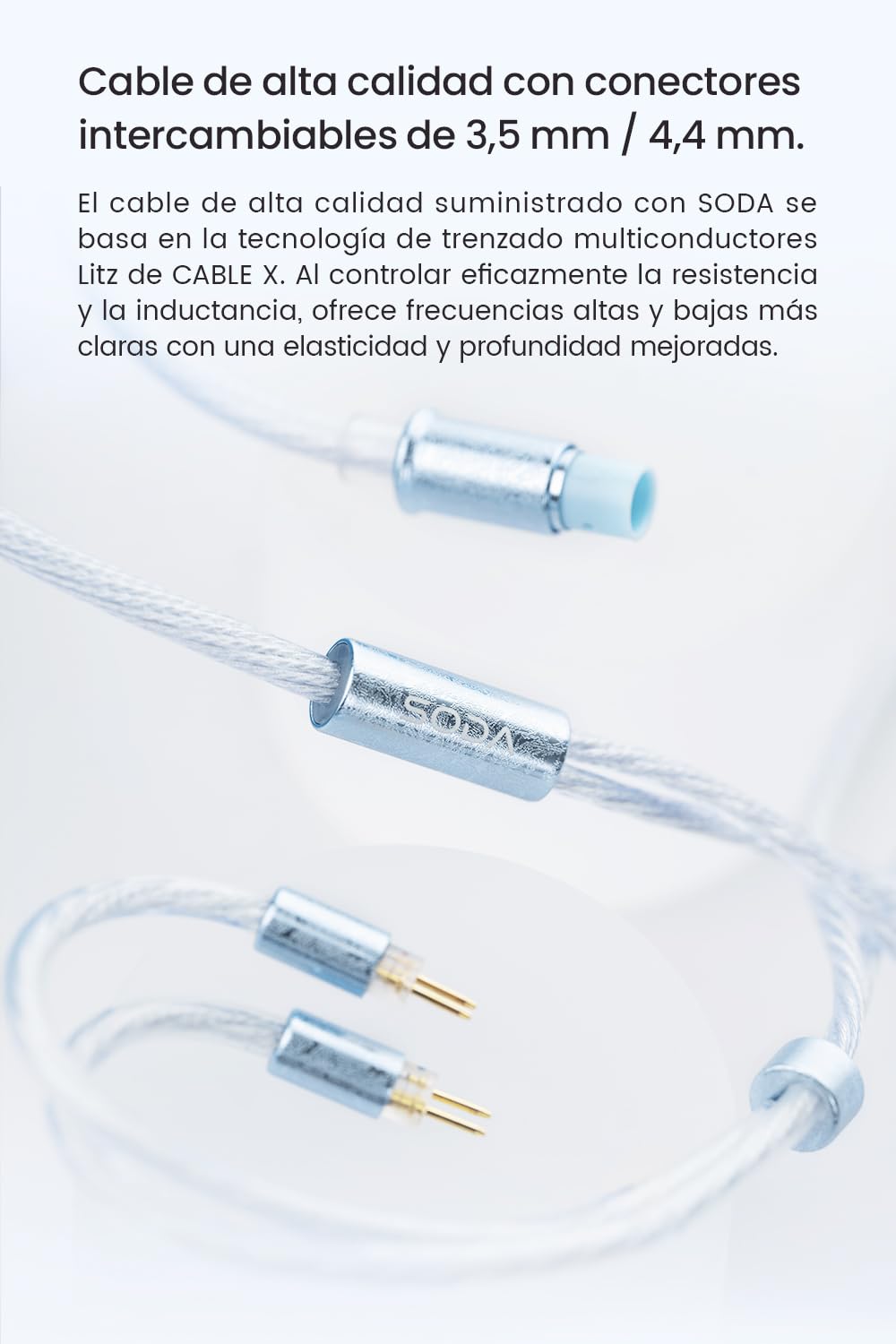 TANCHJIM SODA 1DD+4BA Monitor intraural híbrido, DMT5 3 vías división de frecuencia HiFi auriculares con nuevo sistema de seda y controlador de armadura pura, desmontable ligero IEM adecuado para uso