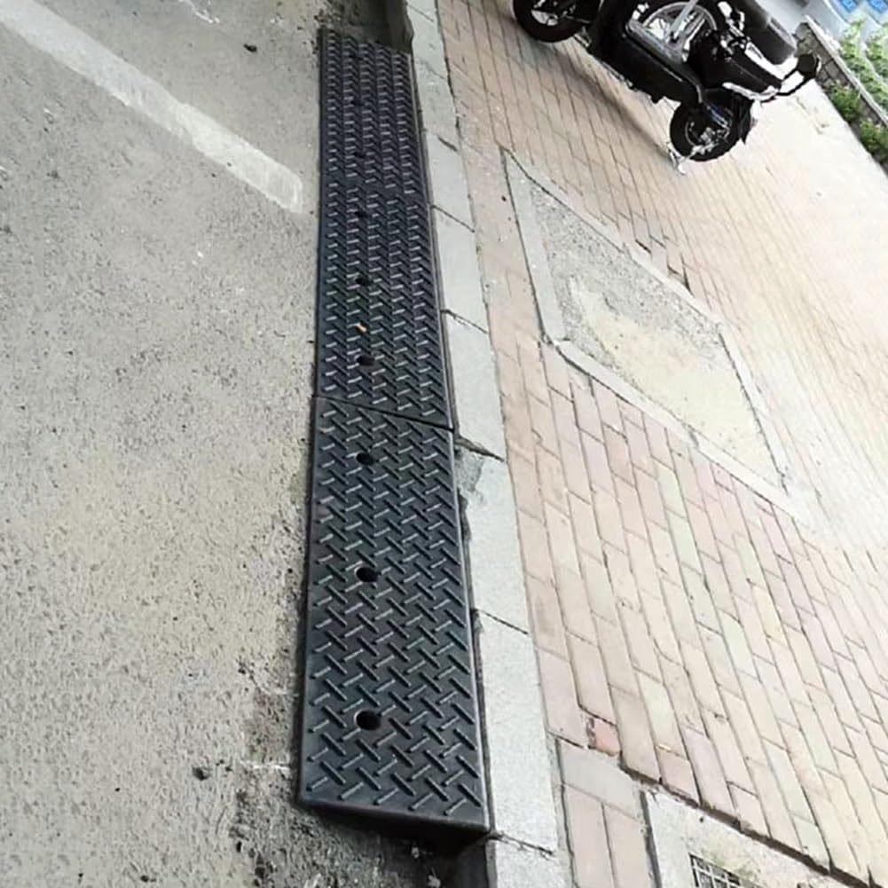 Rampa de Goma for Bordillo, for Acera, Camión, Scooter, Bicicleta, Motocicleta(98x15x4cm)