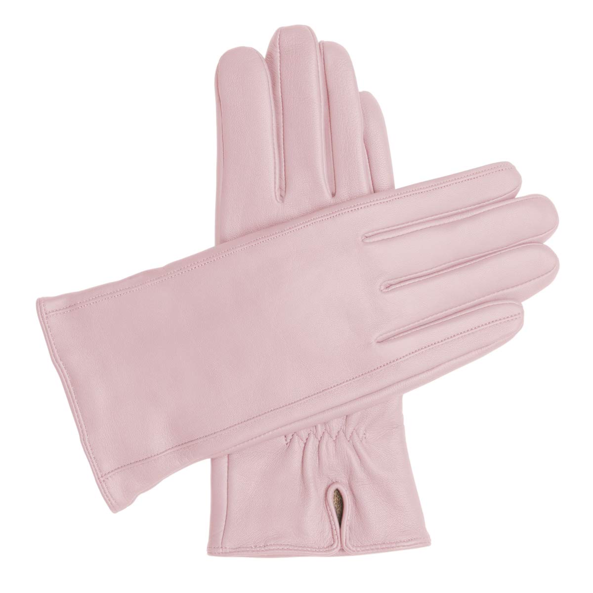 Downholme Women's Pink Classic Leather Cashmere Lined Gloves For (, L)