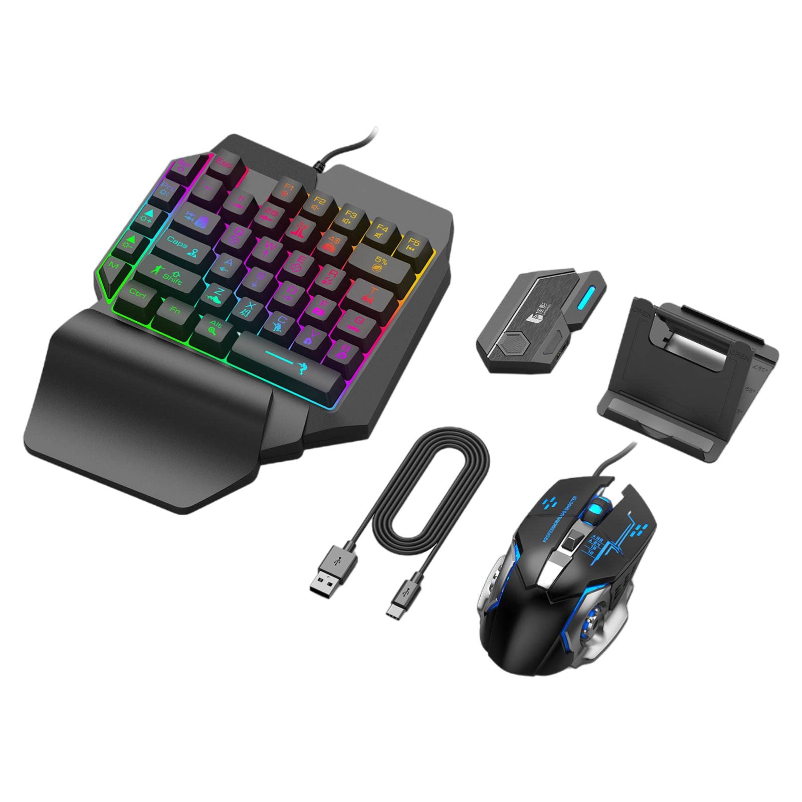 Adaptador de consola de ratón para teclado de teléfono móvil, convertidor USB para conjunto mixto