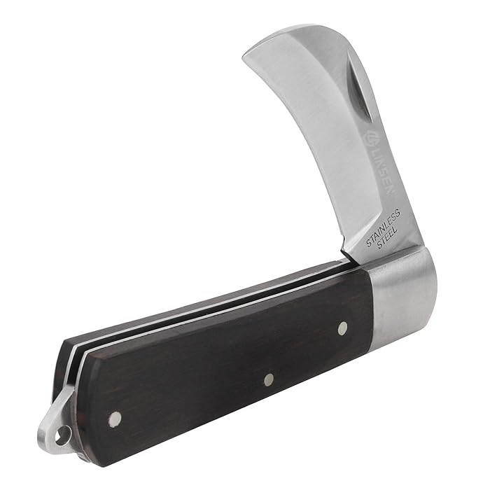 Buy Linsenoutdoor Black Handle Pruning Knife,Grafting Knife, Stainless