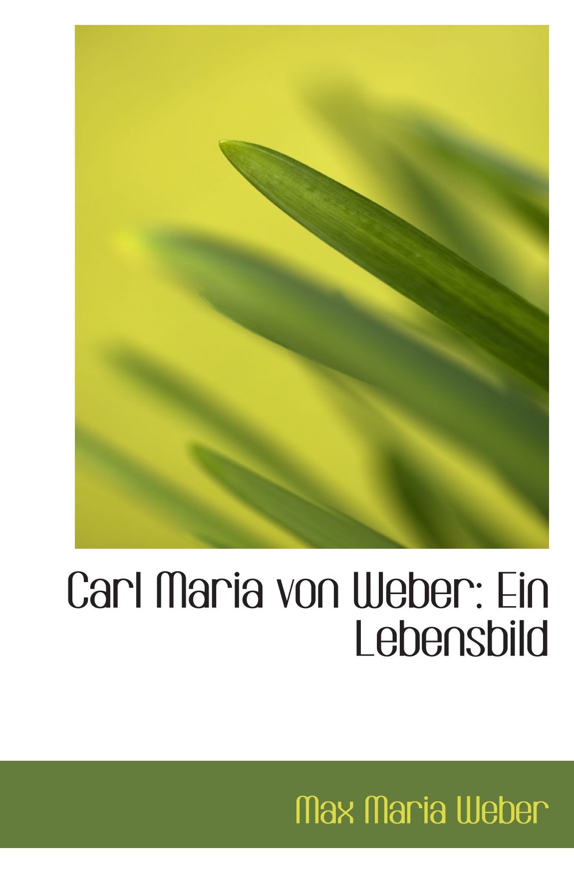 Carl Maria von Weber: Ein Lebensbild