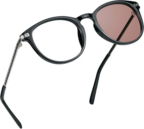 YEIN Lentes de bloqueo de luz azul, lentes de sol marrón fotocromáticos, antifatiga ocular, anteojos de lectura para computadora, gafas de juegos,