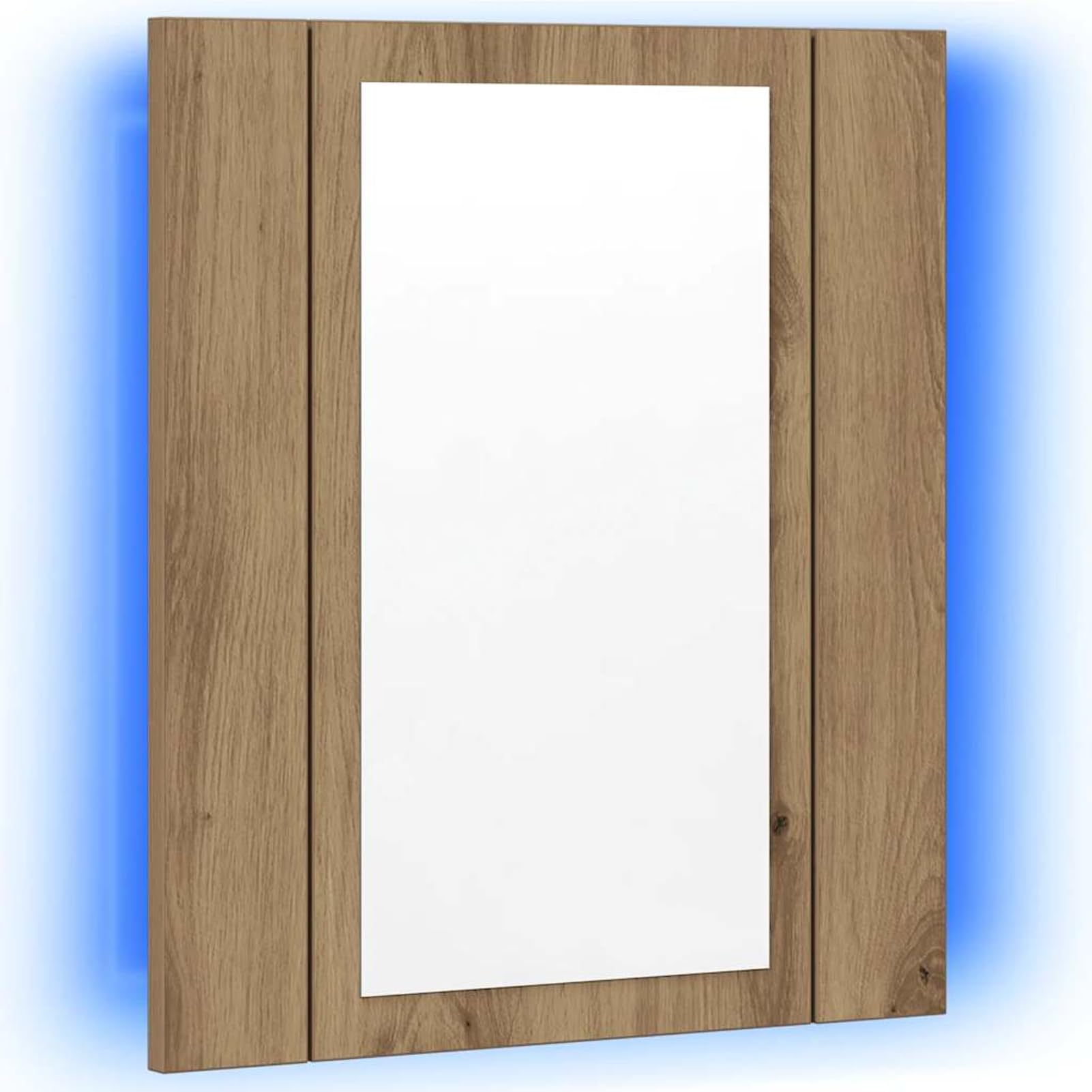 Specchio contenitore da bagno con LED, mobile bagno specchio LED in legno multistrato, robusto e stabile, resistente all'umidità, 40x12x45 cm, ampio spazio portaoggetti, design a montaggio a parete fo