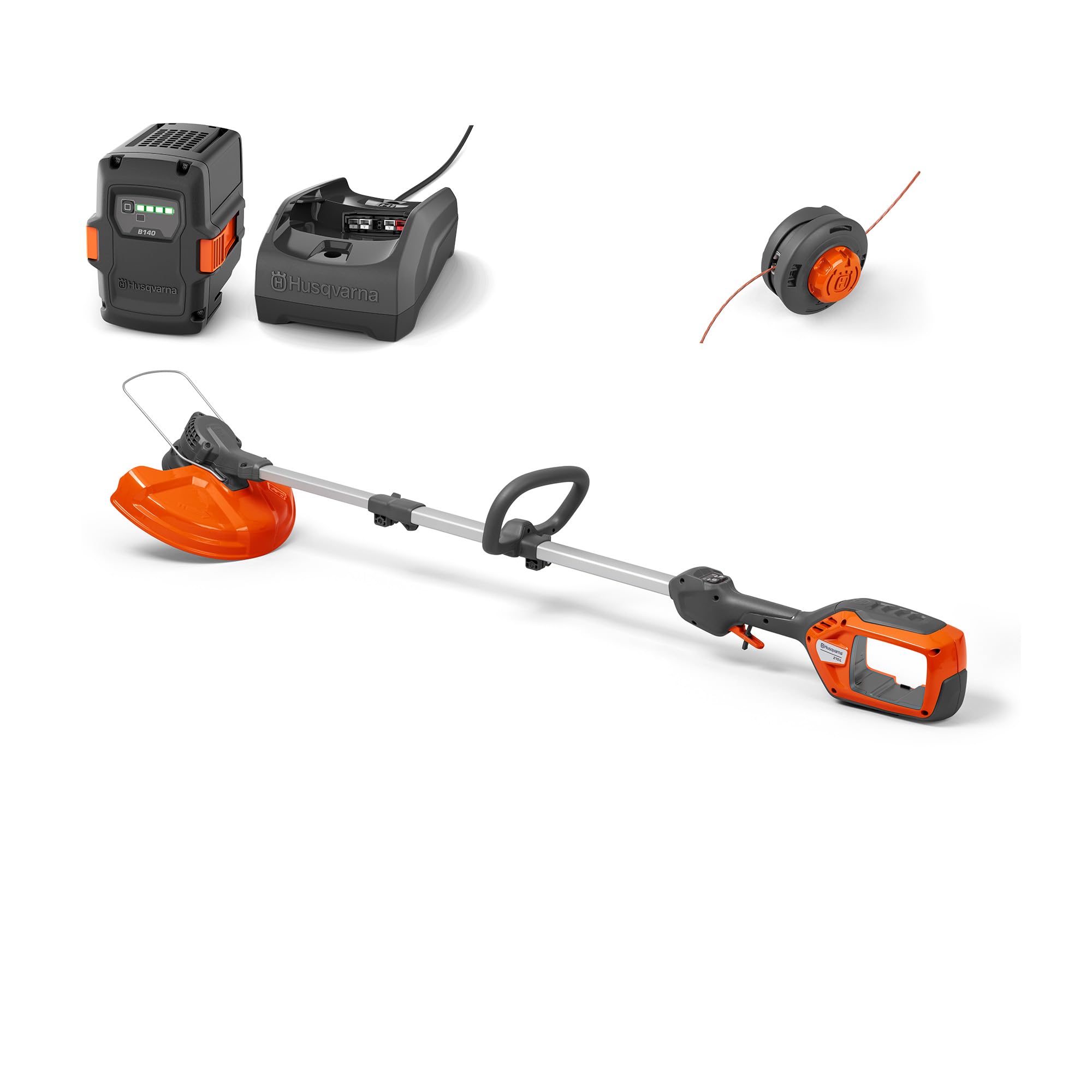 Husqvarna Decespugliatore a batteria 215iL con batteria e caricabatterie | Decespugliatore senza fili con motore brushless da 36 V, larghezza di taglio 31 cm