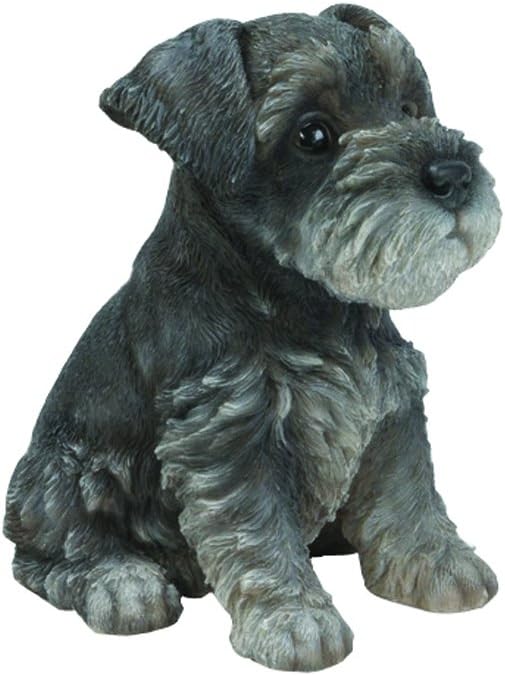 Hi-Line Gift Ltd Sitting Schnauzer Puppy, 7" , Gray