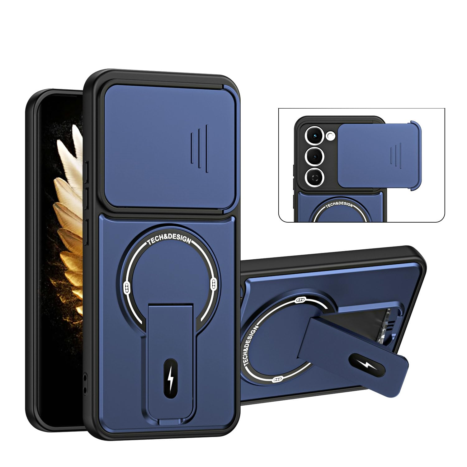Compatible with Tecno Spark 40 Pro 4G KM6 Case Cover Blue
